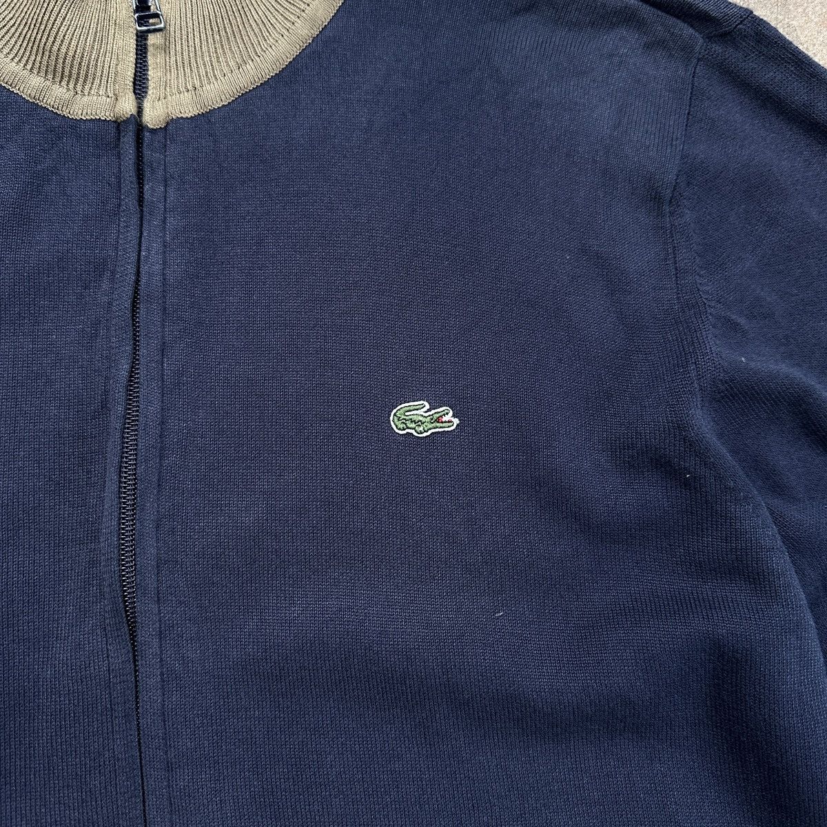 Lacoste × Vintage Vintage Chemise Lacoste Sweater zip Size US L / EU 52-54 / 3 - 3 Thumbnail