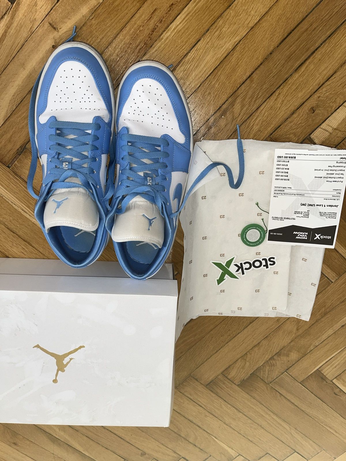 Nike Jordan 1 Unc Size US 9.5 / EU 42-43 - 1 Thumbnail
