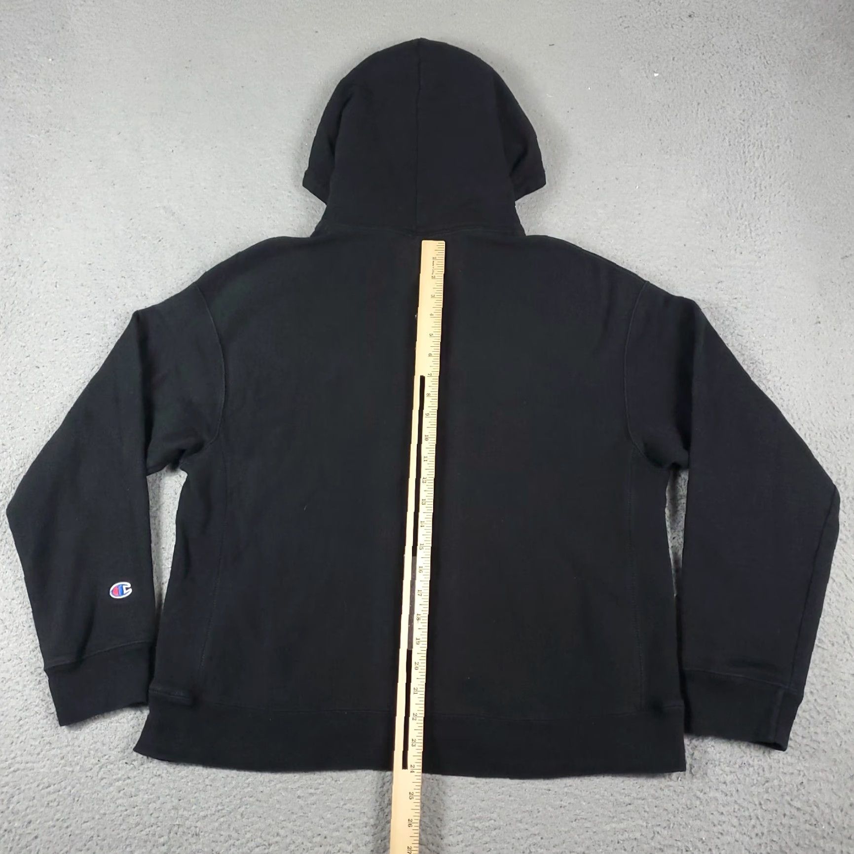 Champion VINTAGE Champion Women's Hoodie Pullover XL Black Cotton Logo Activewear Casual Winter Size XL / US 12-14 / IT 48-50 - 6 Thumbnail