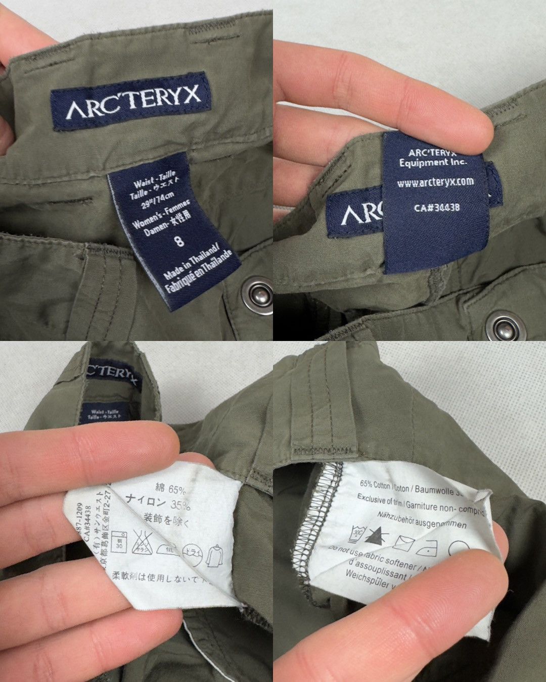Arc'teryx × Vintage Arc'teryx Women's Olive Green High Rise Straight Leg Pants 8 Size 30" / US 8 / IT 44 - 6 Thumbnail