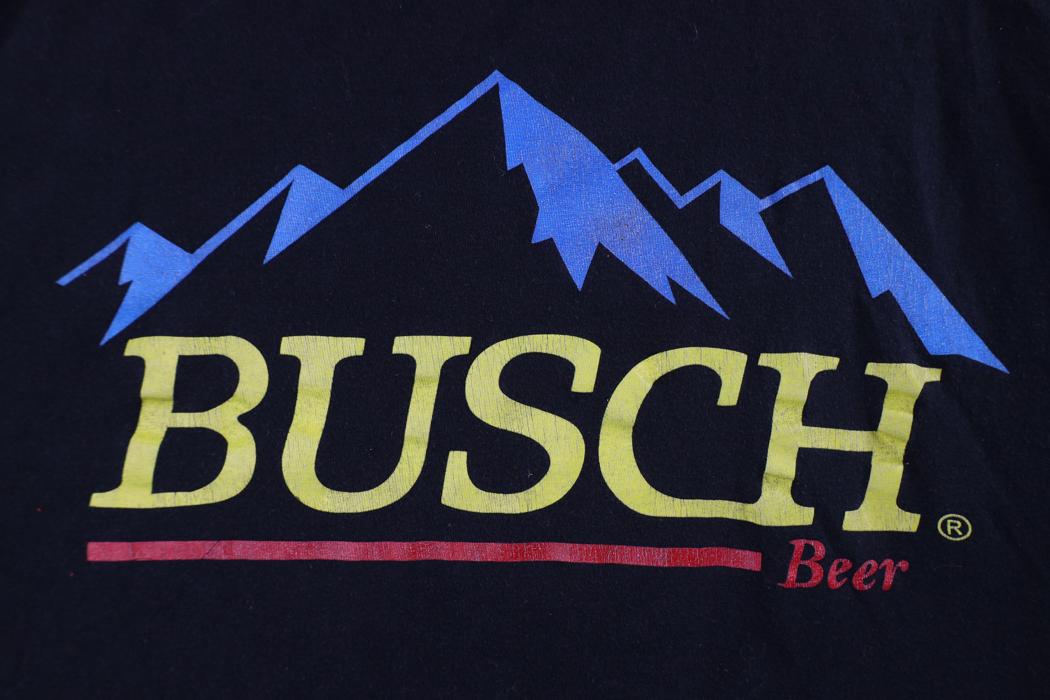 Vintage Vintage Streetwear Spell Out Busch Light Beer T-Shirt Black Size US XXL / EU 58 / 5 - 4 Thumbnail