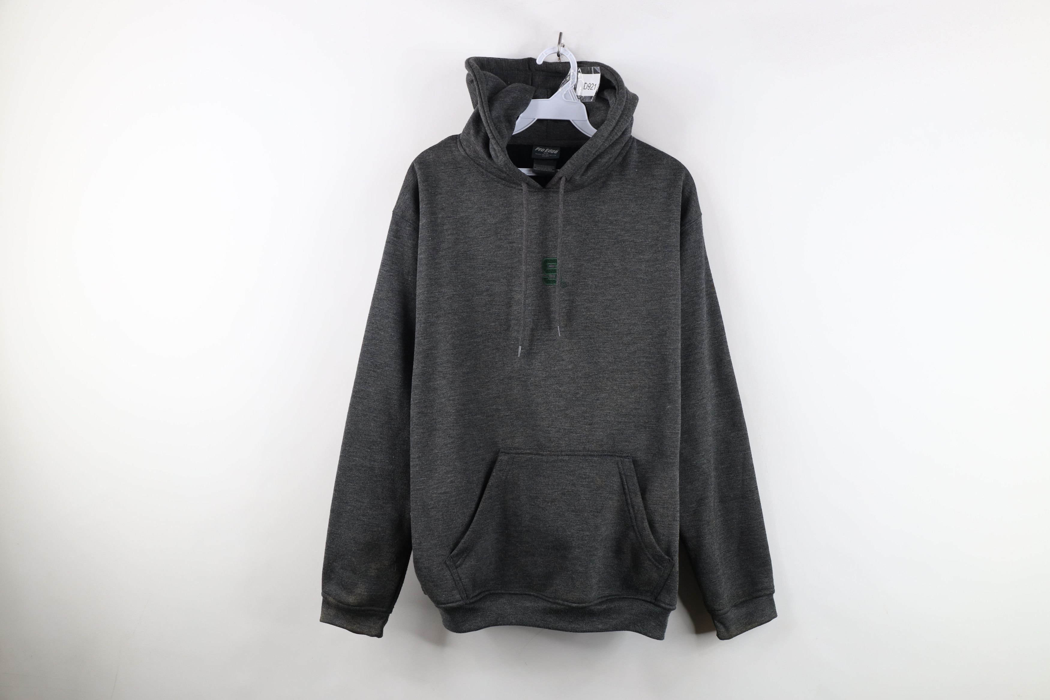 Vintage Vintage 90s Block S Michigan State University Hoodie Gray Size US M / EU 48-50 / 2 - 1 Thumbnail