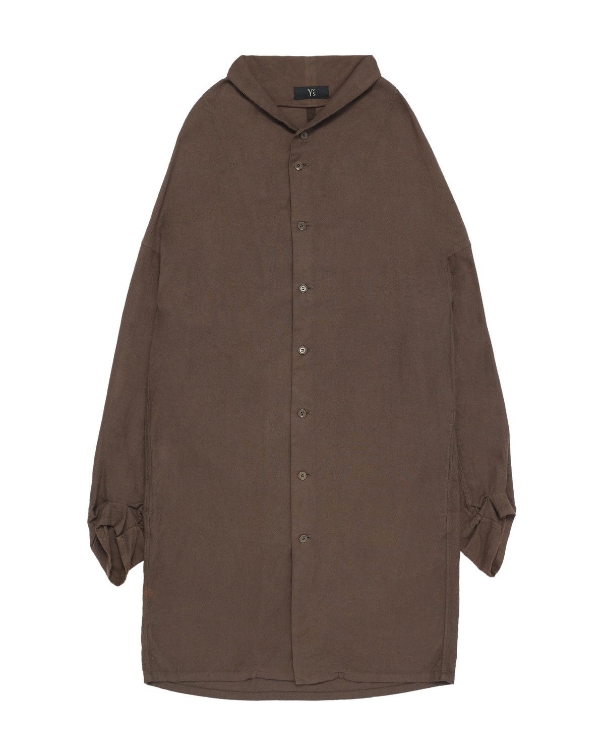 Yohji Yamamoto Y’s Yohji Yamamoto Brown Oversized Long Shirt Coat Size US S / EU 44-46 / 1 - 1 Thumbnail