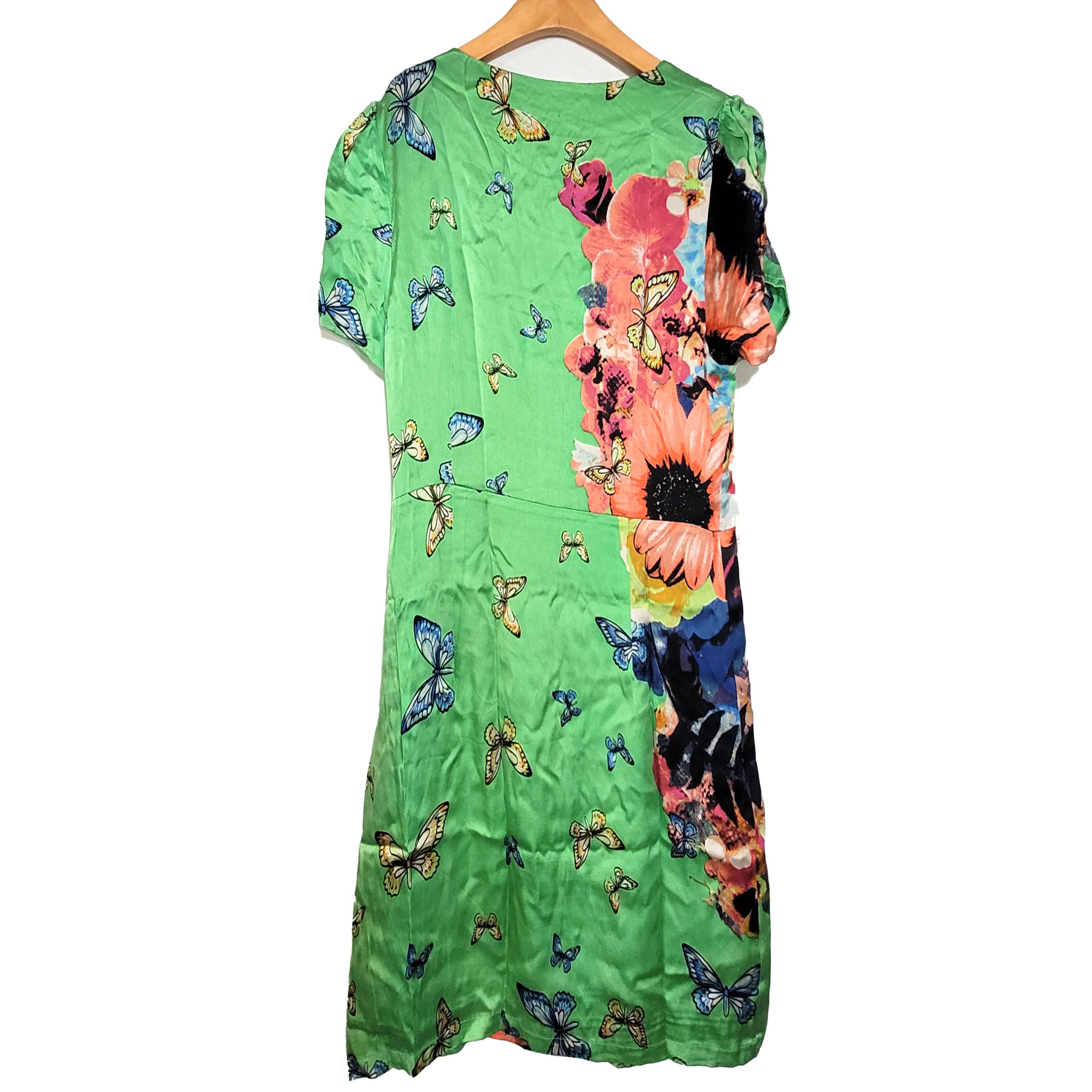 Other Women's Silk Size M Short Sleeve Satin Dress SCK288 Size M / US 6-8 / IT 42-44 - 2 Thumbnail