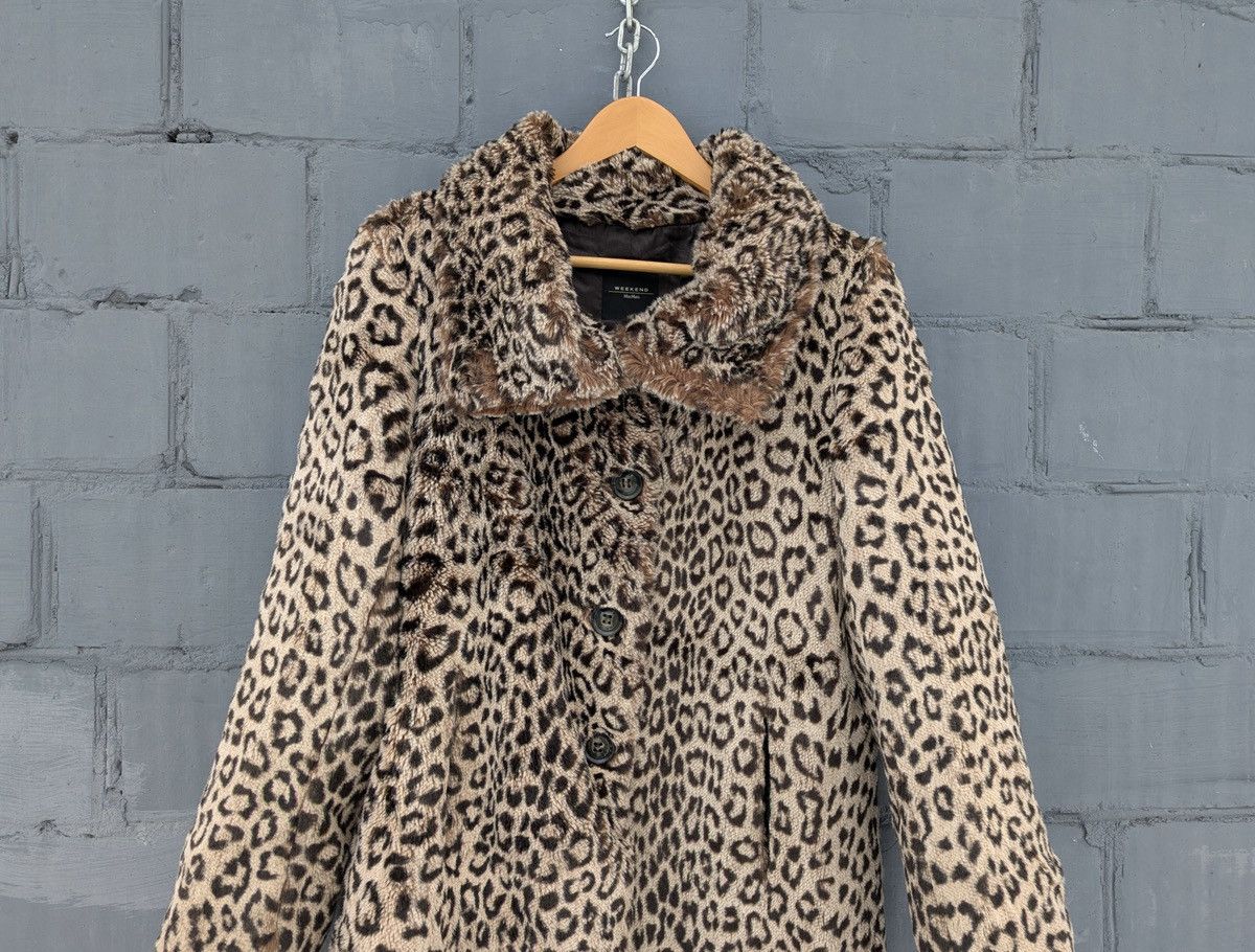 Weekend Max Mara Max Mara Faux Fur Coat Teddy Bear Leopard Print Size S / US 4 / IT 40 - 3 Thumbnail