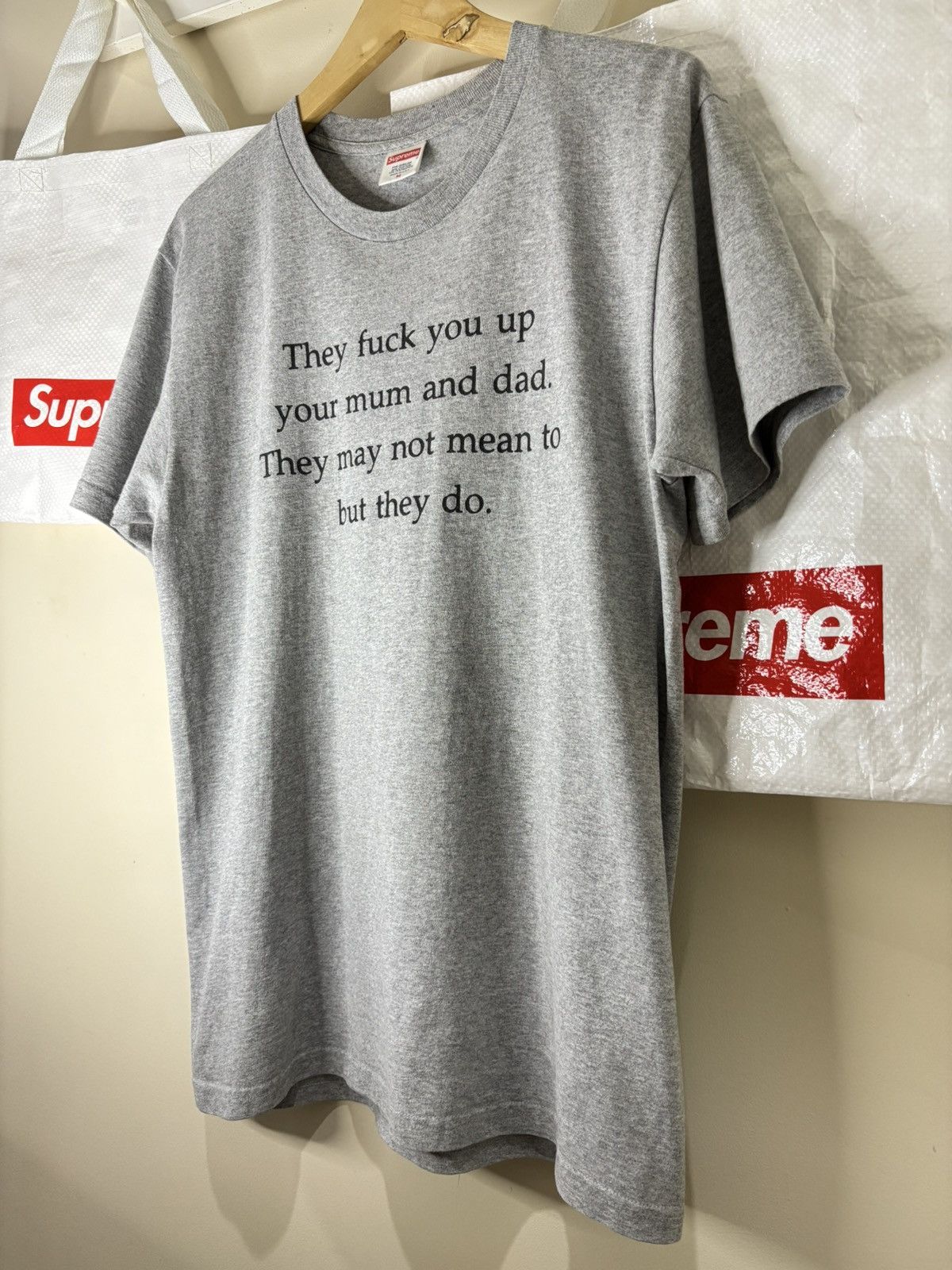 Supreme Supreme They Fuck You Up Tee Grey FW16 Size US M / EU 48-50 / 2 - 1 Thumbnail