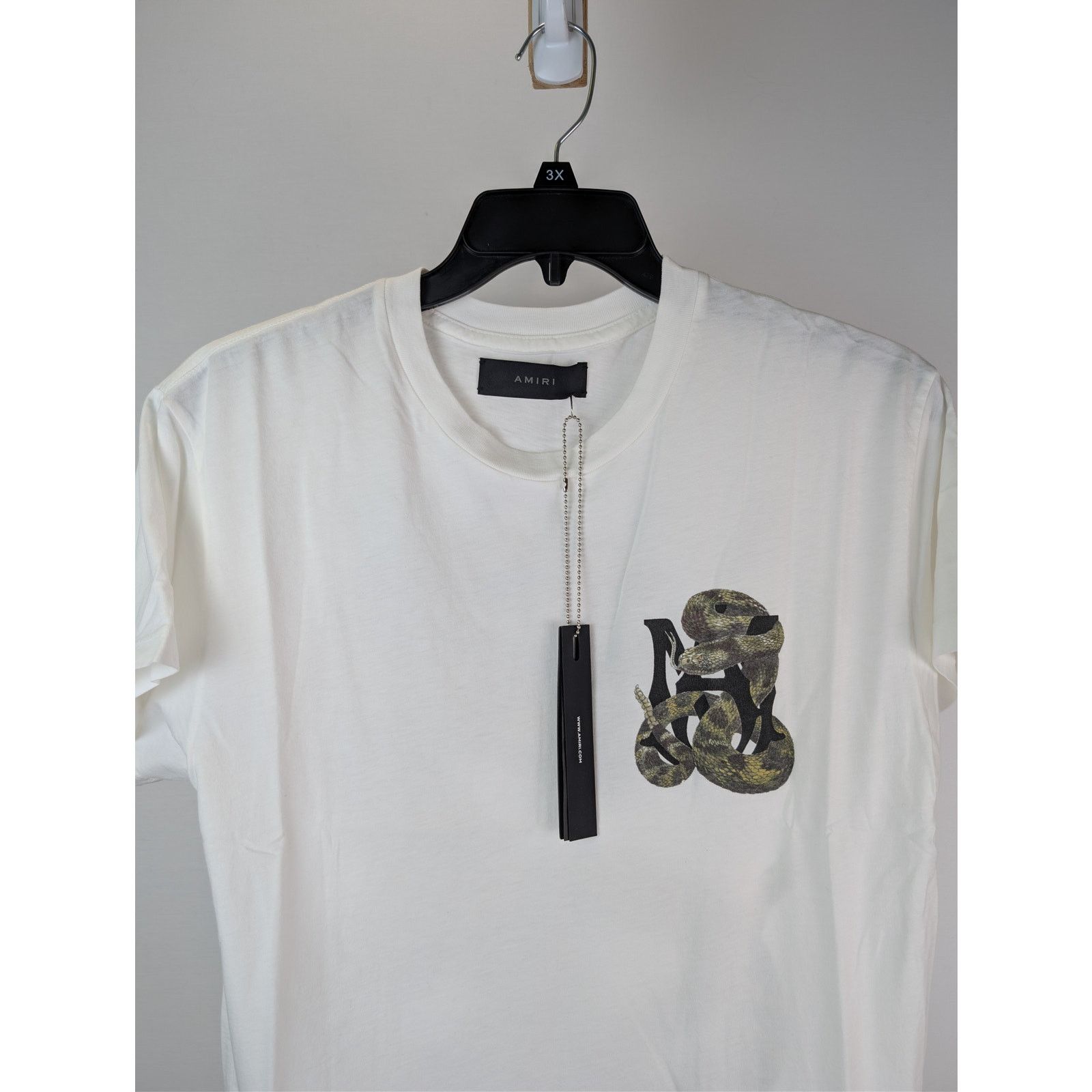 Amiri o1rshd1 Amiri Snake Tee T-Shirt in White Size US XS / EU 42 / 0 - 8 Thumbnail