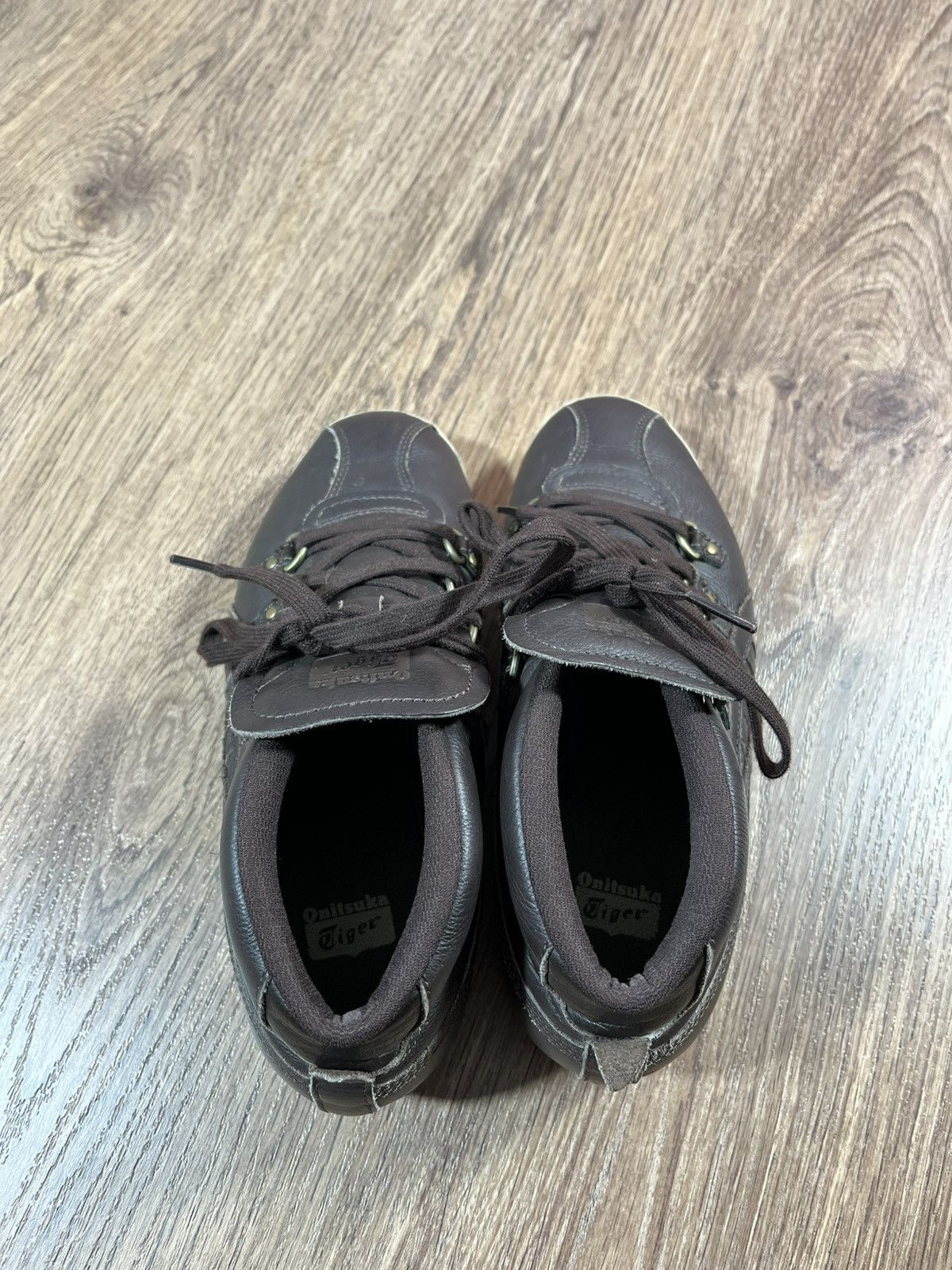 Onitsuka Tiger Vintage Asics Onitsuka Tiger Leather Brown Shoes Size US 4.5 / IT 34.5 - 4 Thumbnail