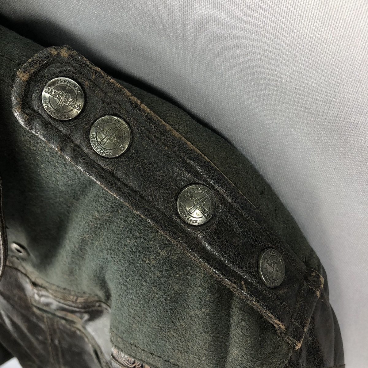 Leather Vintage 90's Motorcycle Leather Jacket by Jam's Gold Size US L / EU 52-54 / 3 - 10 Thumbnail