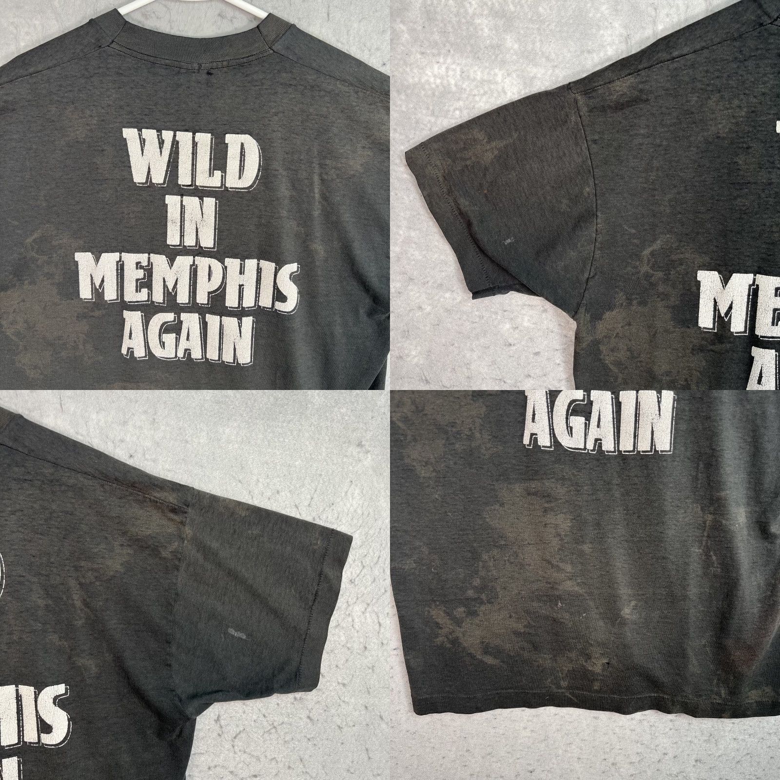 Fruit Of The Loom VINTAGE Tora Tora Wild In Memphis Again T Shirt Adult XL Black USA Made Mens Size US XL / EU 56 / 4 - 9 Thumbnail