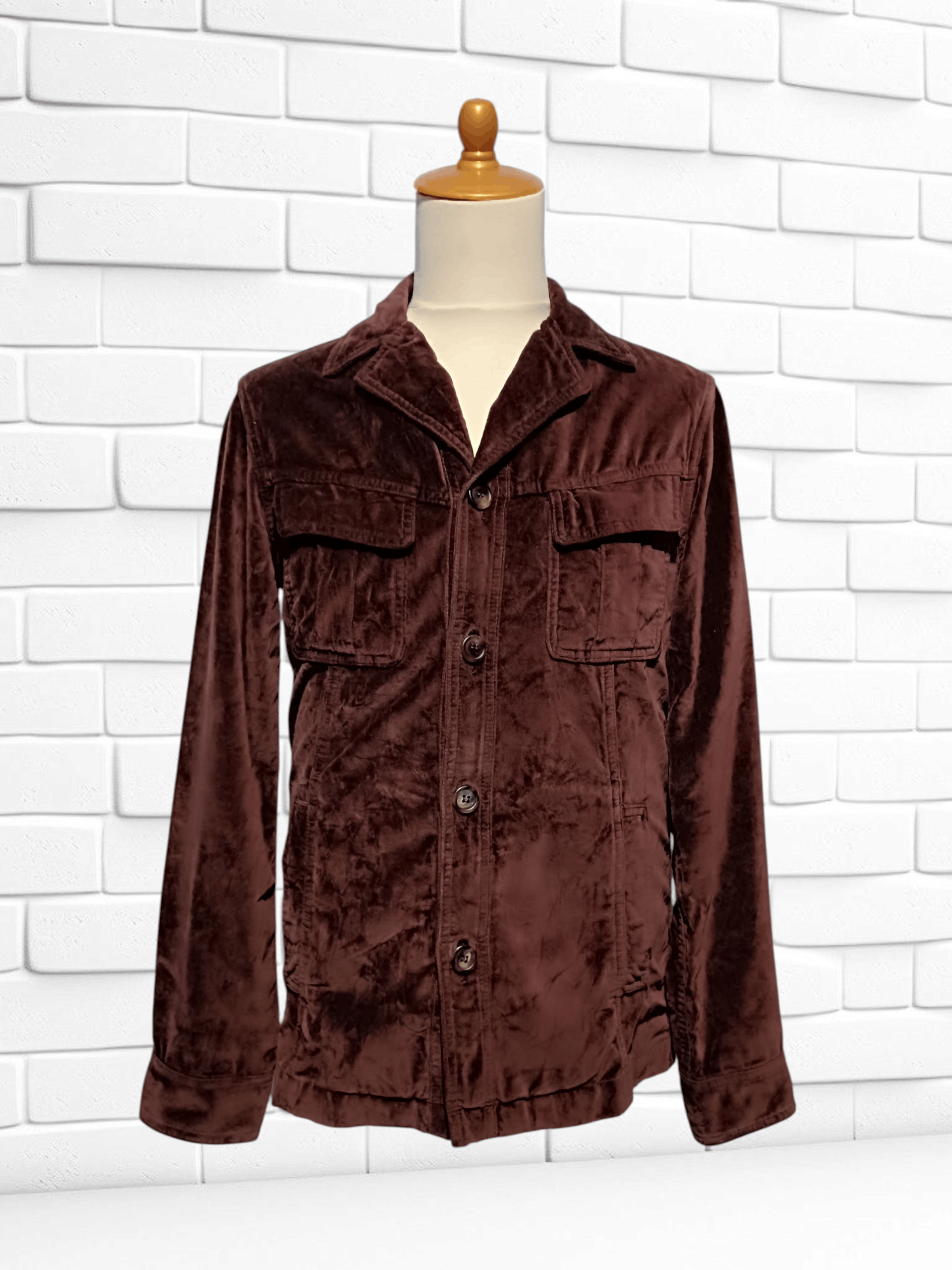 Japanese Brand 0000 Velvet Jacket Brown Shimamura Tokyo Size US M / EU 48-50 / 2 - 1 Thumbnail