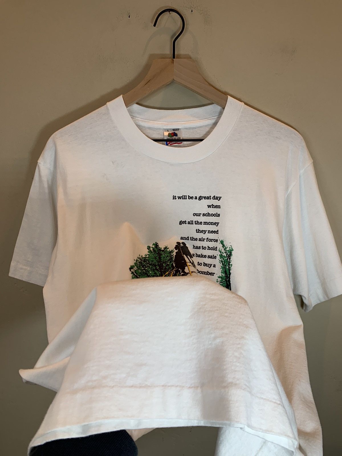 Vintage RARE* Vintage Bake Sale For A Bomber Art Single Stitch Shirt Size US L / EU 52-54 / 3 - 5 Thumbnail