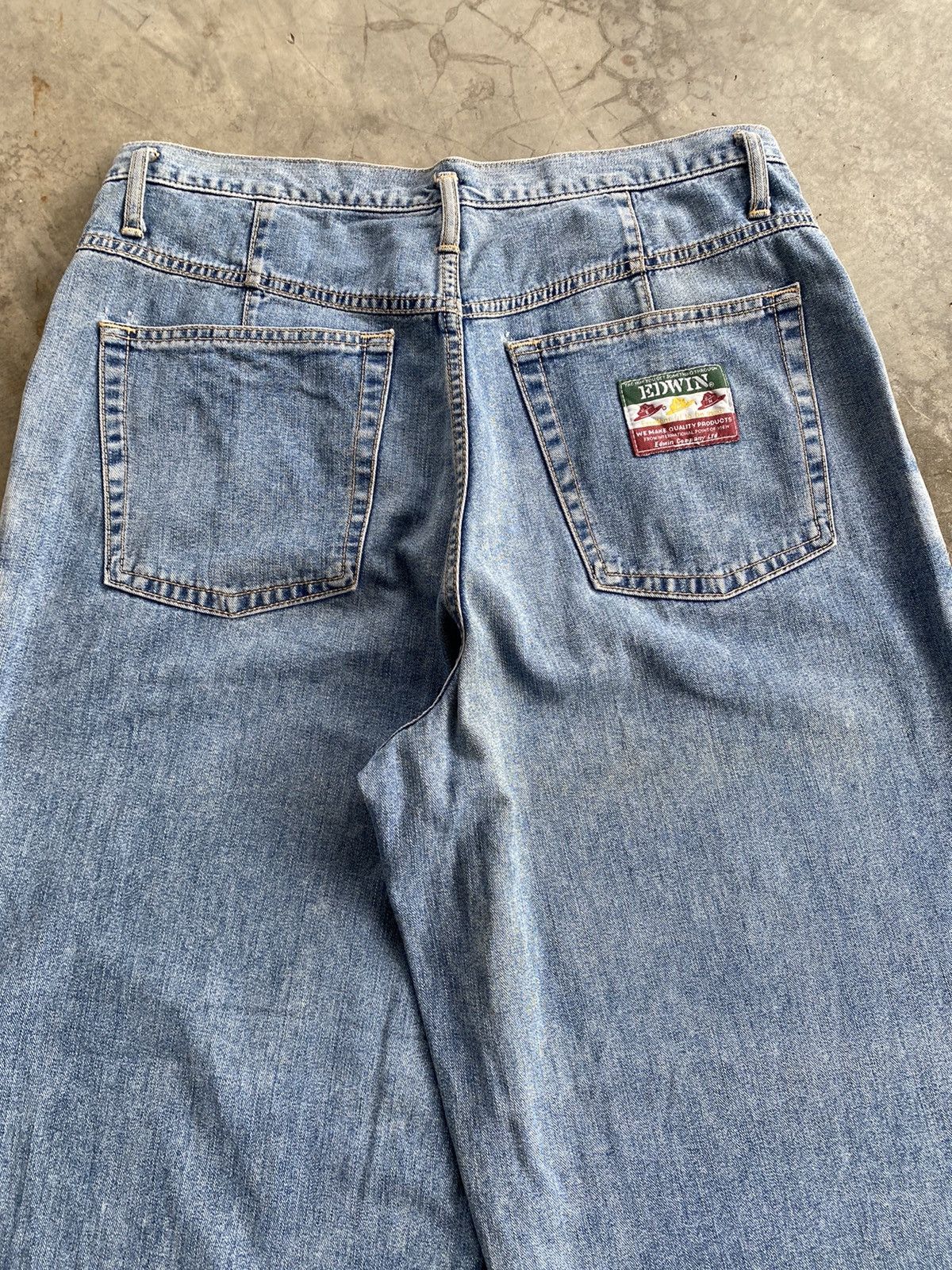 Edwin × Japanese Brand Baggy Jeans Japanese Vintage Edwin Distressed Size US 32 / EU 48 - 11 Thumbnail