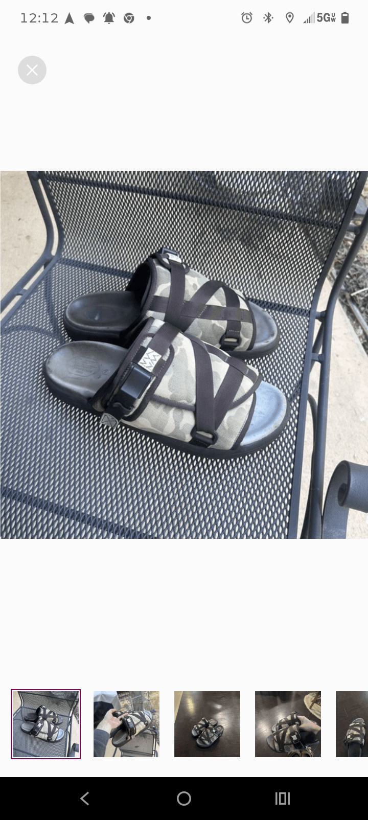 Visvim Visvim christo camo slides size XL 8 in Japan handcrafted XL Size US 12 / EU 45 - 15 Thumbnail