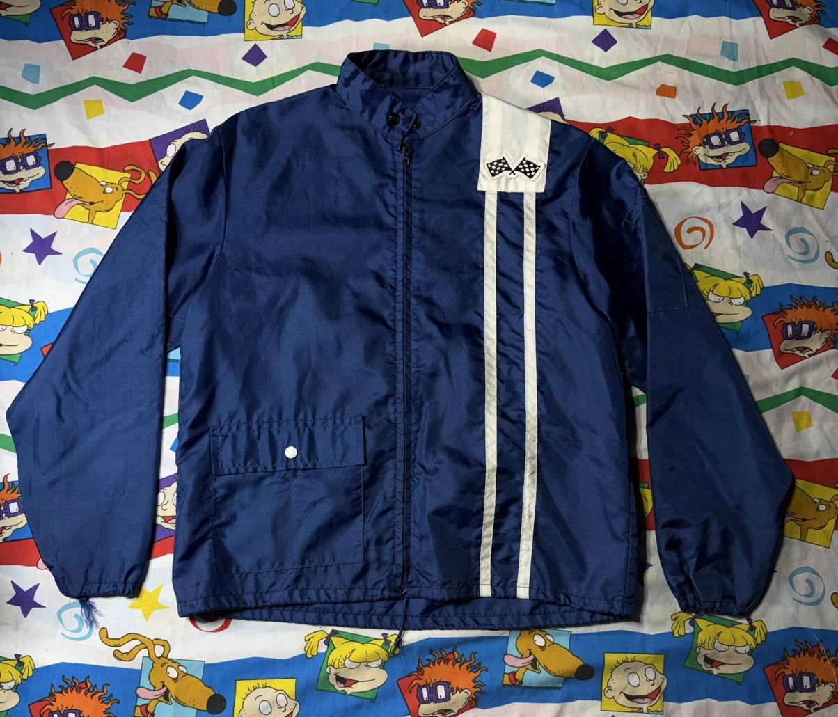 Other Vintage 60s 70s Racing Zip Up Button Stripe Pocket Jacket Size US M / EU 48-50 / 2 - 1 Thumbnail