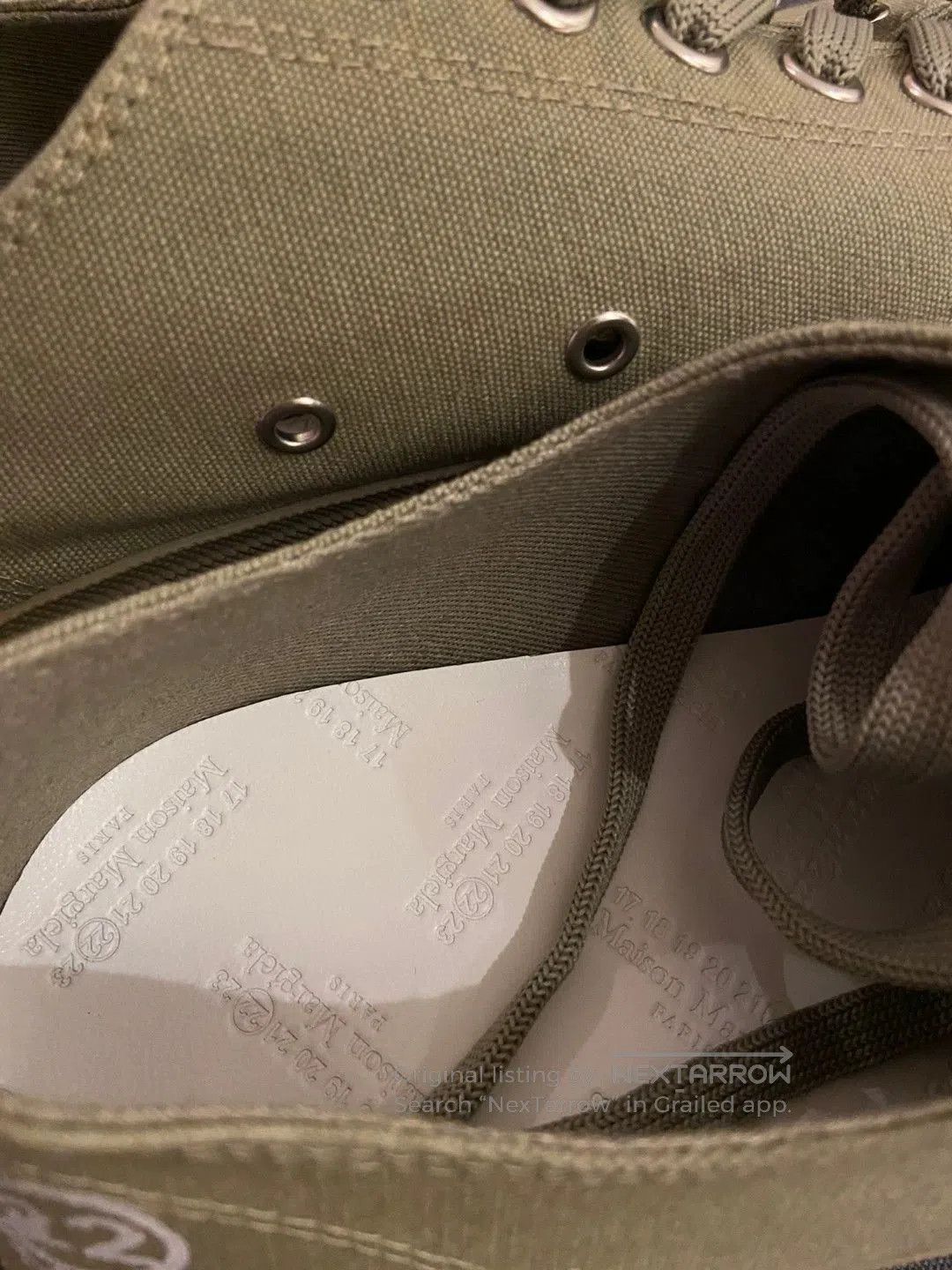 Vintage majiira tabi canvas shoes in green. Size US 11 / EU 44 - 5 Thumbnail