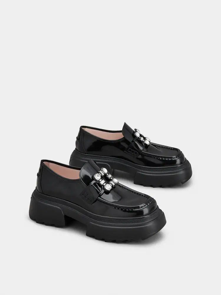 Roger Vivier o1s22i1n0824 Wallaviv Patent Leather Loafers in Black Size US 10 / IT 40 - 2 Thumbnail