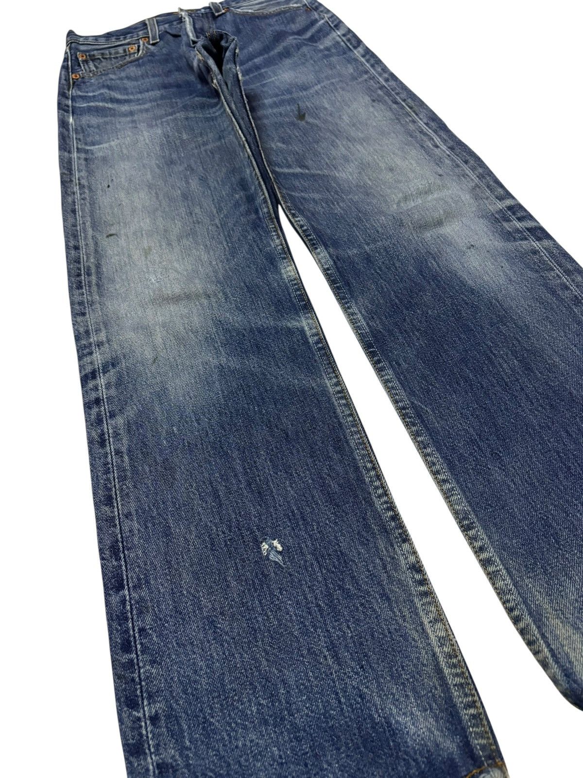 Levi's Vtg 90s Levis 501 Distressed Jeans Size US 26 / EU 42 - 3 Thumbnail