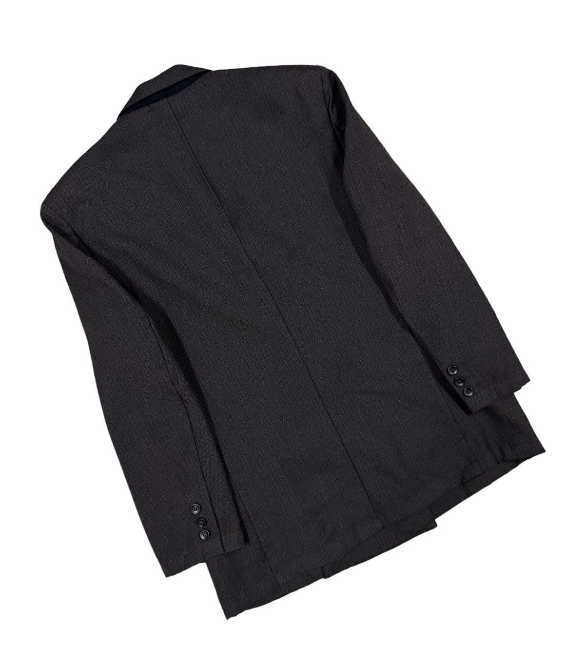 Yohji Yamamoto Vtg🔥Ys Yohji Yamamoto Salt&Pepper Wool Double Breasted Coat Size 40L - 15 Thumbnail