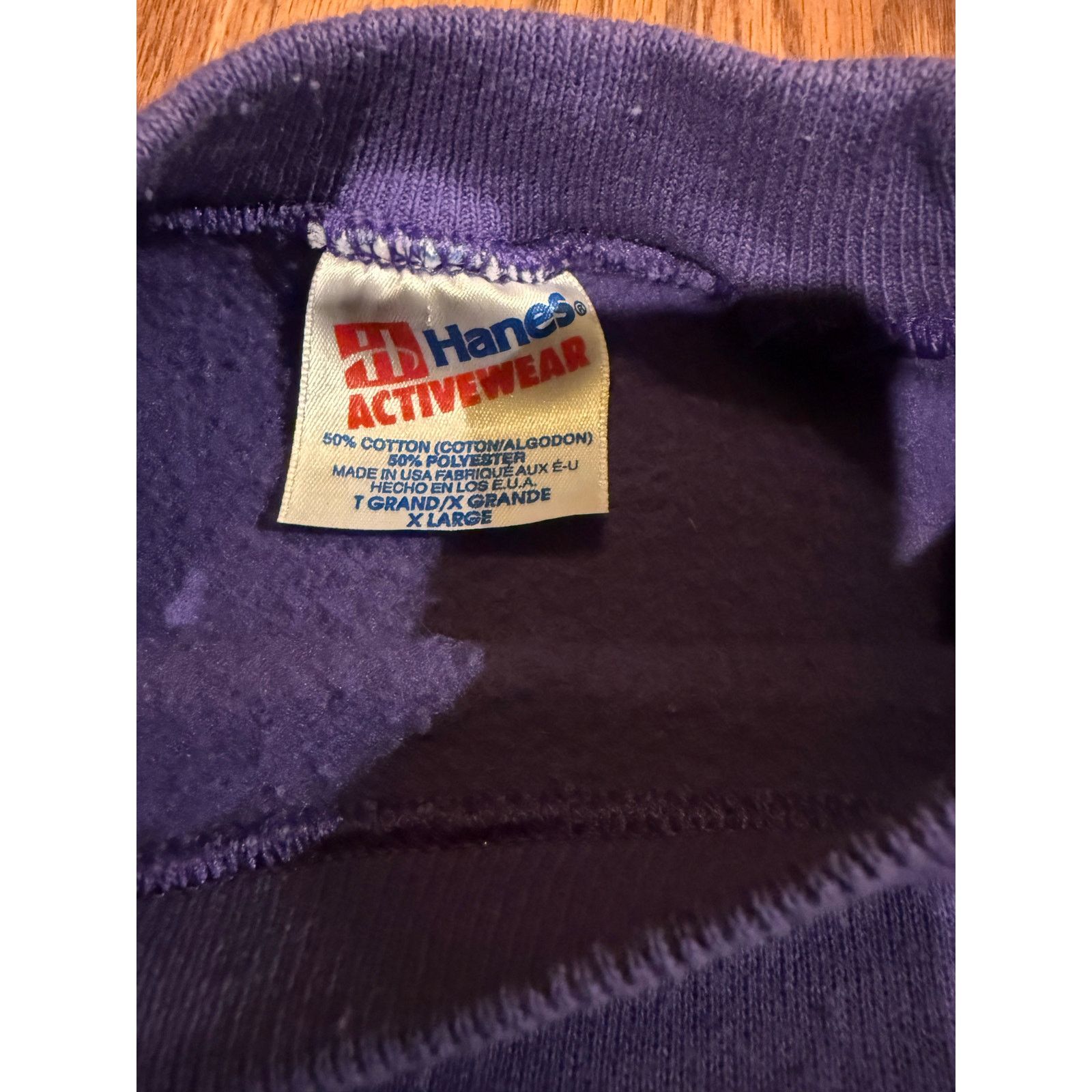 Hanes 90s Purple Reiki Kanji Japanese Crew Size XL Size US XL / EU 56 / 4 - 2 Thumbnail