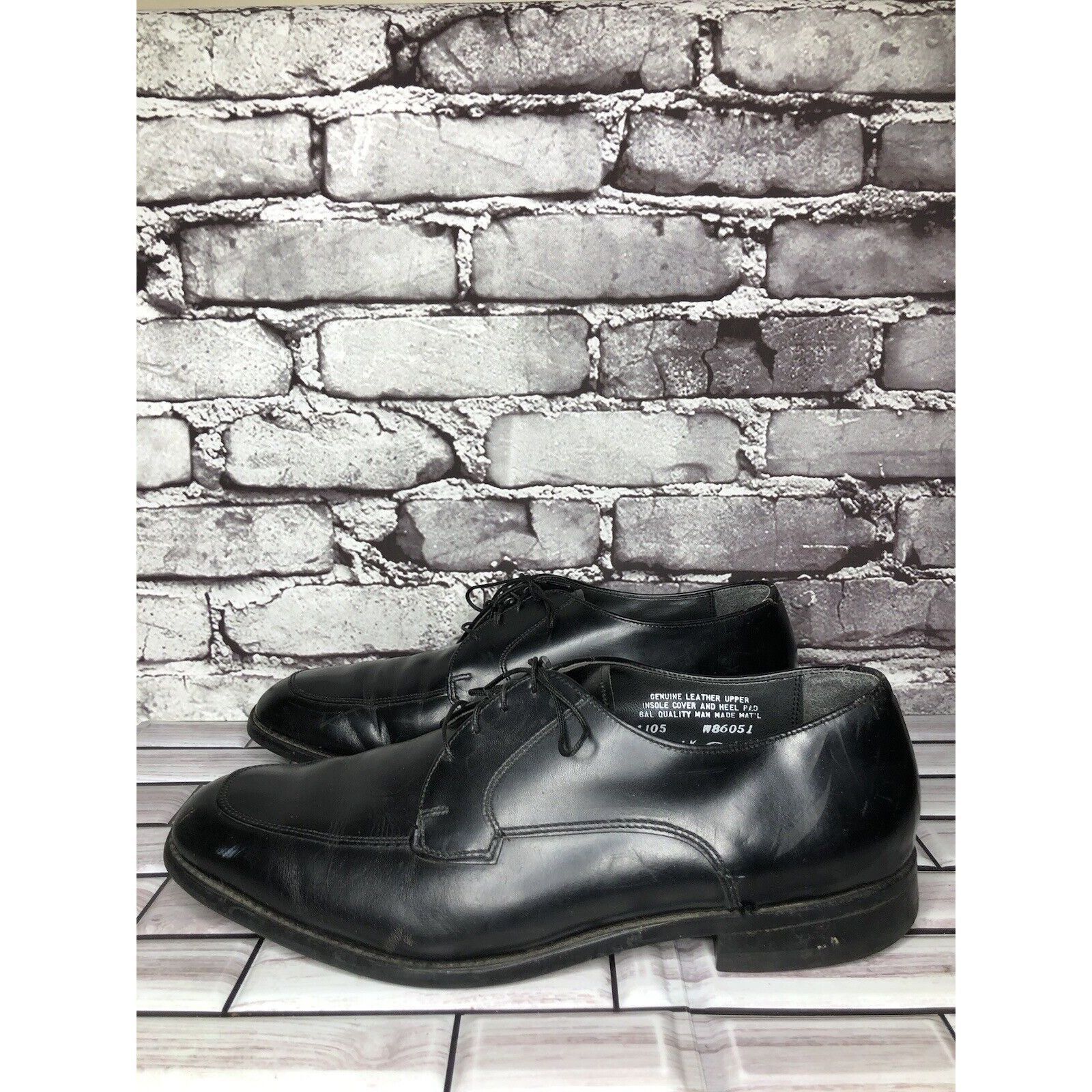 Other Cloud Club Black Leather Mock Apron Lace Up Oxfords Dress Sh Size US 11 / EU 44 - 17 Thumbnail