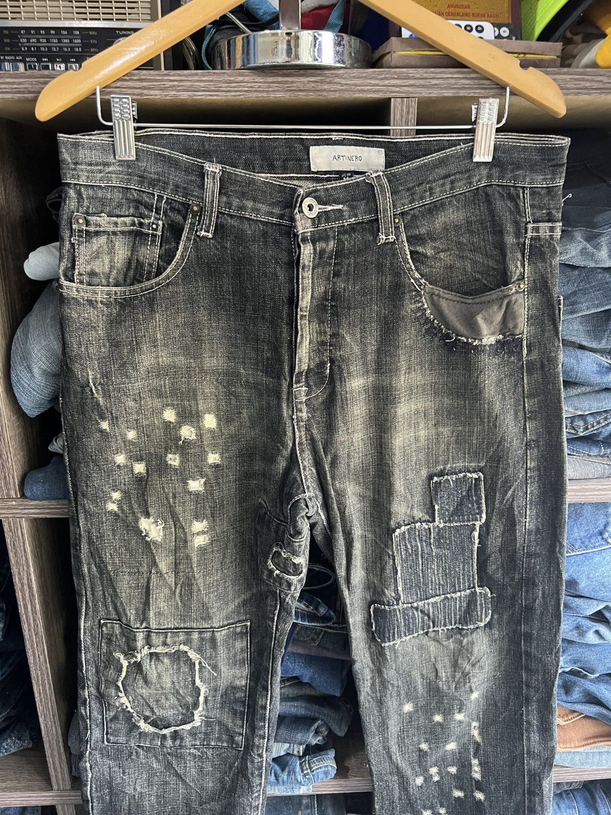Other 🔥Rare Artinero Patchwork Kapital Inspired Distressed Denim Size US 34 / EU 50 - 4 Thumbnail