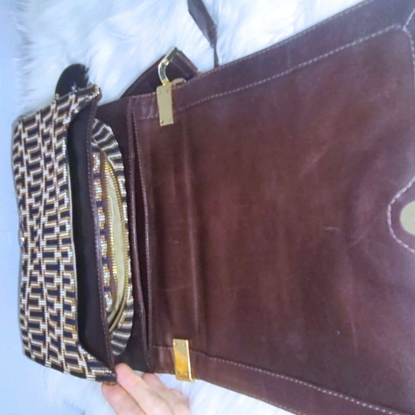 Tory Burch Tory Burch RARE 2011 runway woven shoulder bag w/mirror EUC Size ONE SIZE - 13 Thumbnail