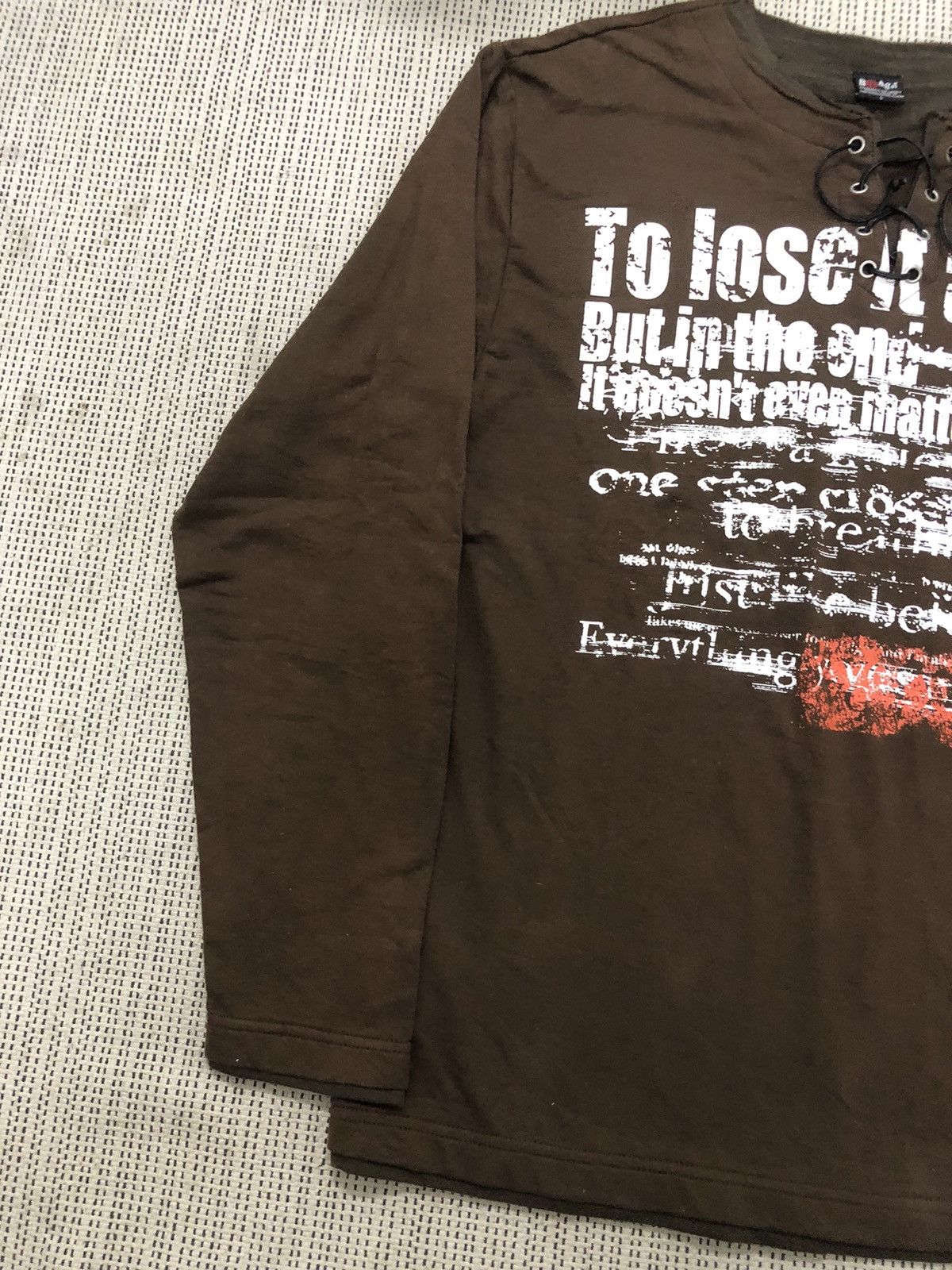 If Six Was Nine 2000s Badger Japanese Punk Laces Poem Ls Tee Size US L / EU 52-54 / 3 - 2 Thumbnail