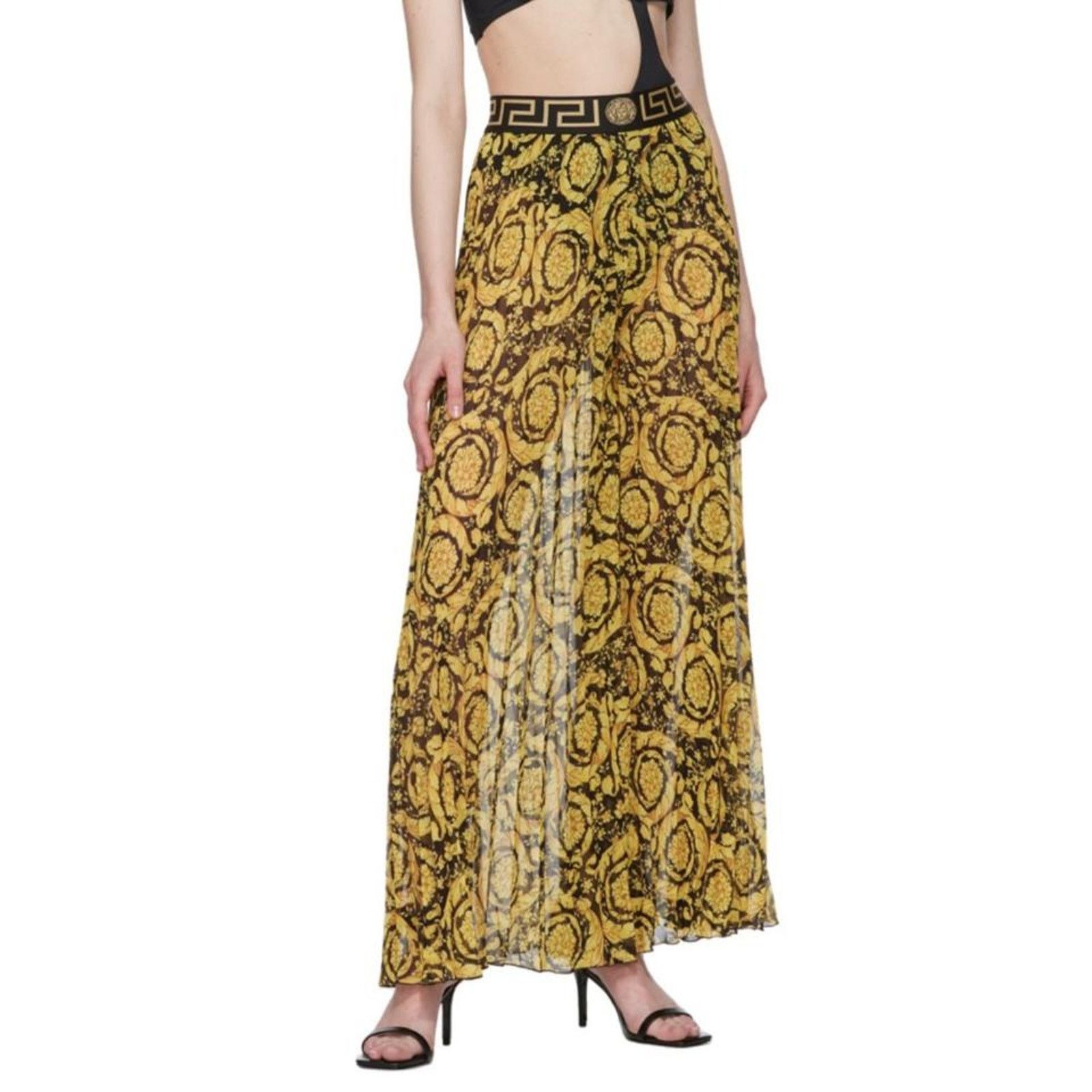 Versace VERSACE Barocco printed chiffon plisse cover up beach pants Size 30" / US 8 / IT 44 - 4 Thumbnail