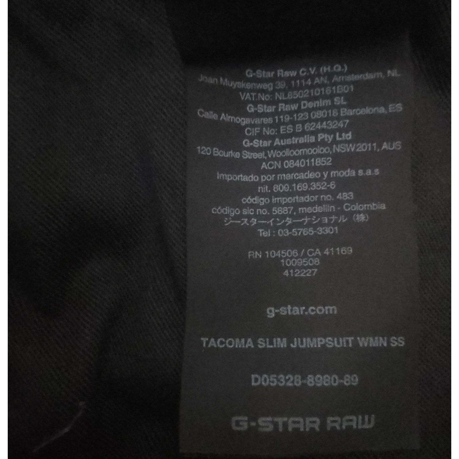 G-Star G-STAR ORIGINALS RAW DENIM Tacoma Slim JUMPSUIT S Size 26" / US 2 / IT 38 - 9 Thumbnail