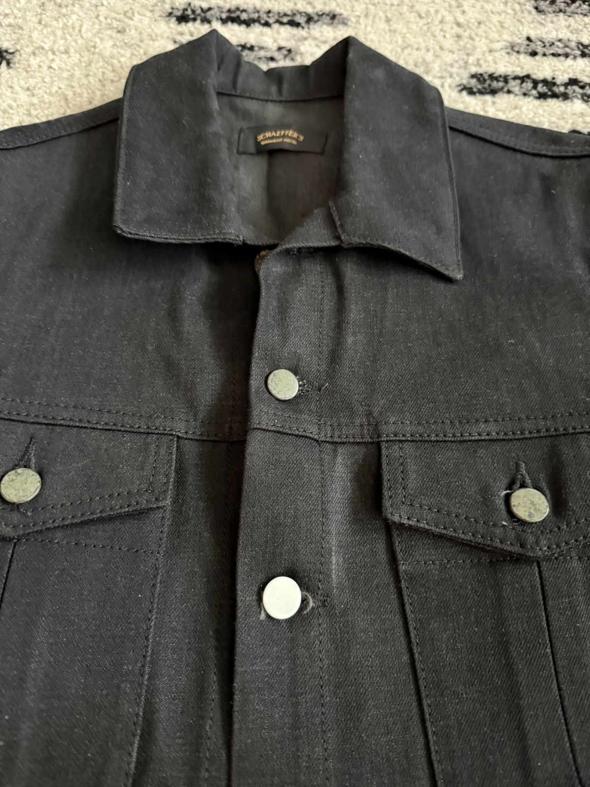 Schaeffers Garment Hotel SULFUR BLACK - DENIM JACKET Size US M / EU 48-50 / 2 - 1 Thumbnail