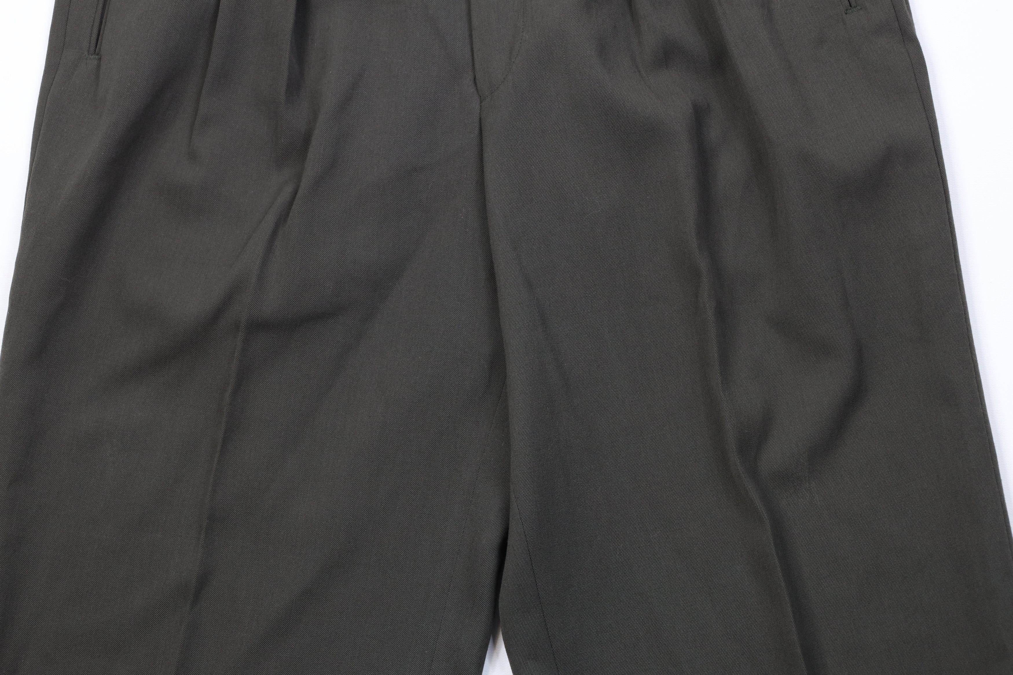 Vintage Vintage 90s Streetwear Wool Knit Wide Leg Chino Pants Green Size US 32 / EU 48 - 3 Thumbnail