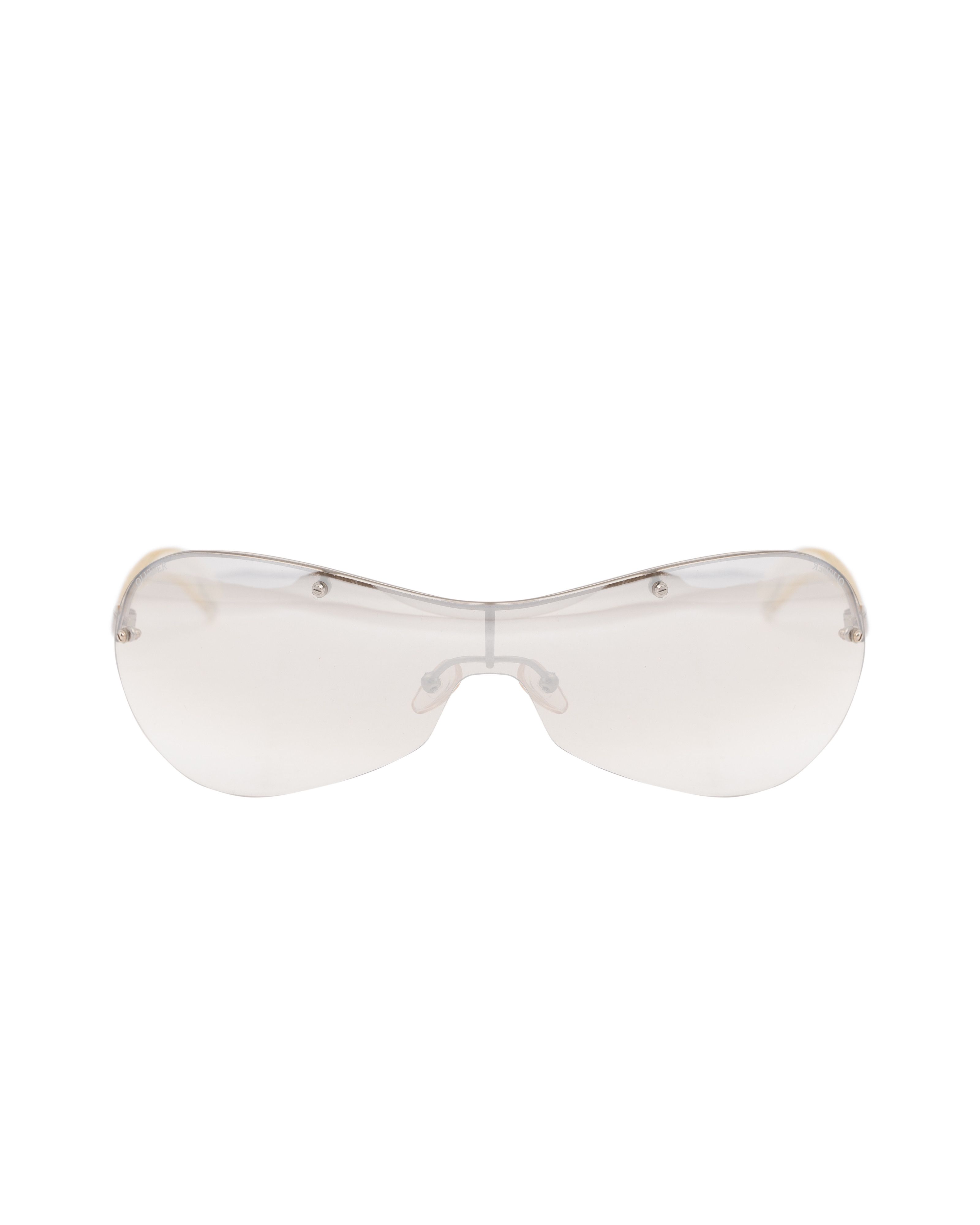 Valentino Oliver by Valentino 90s White Transparent Rimless Sunglasses Size ONE SIZE - 2 Thumbnail