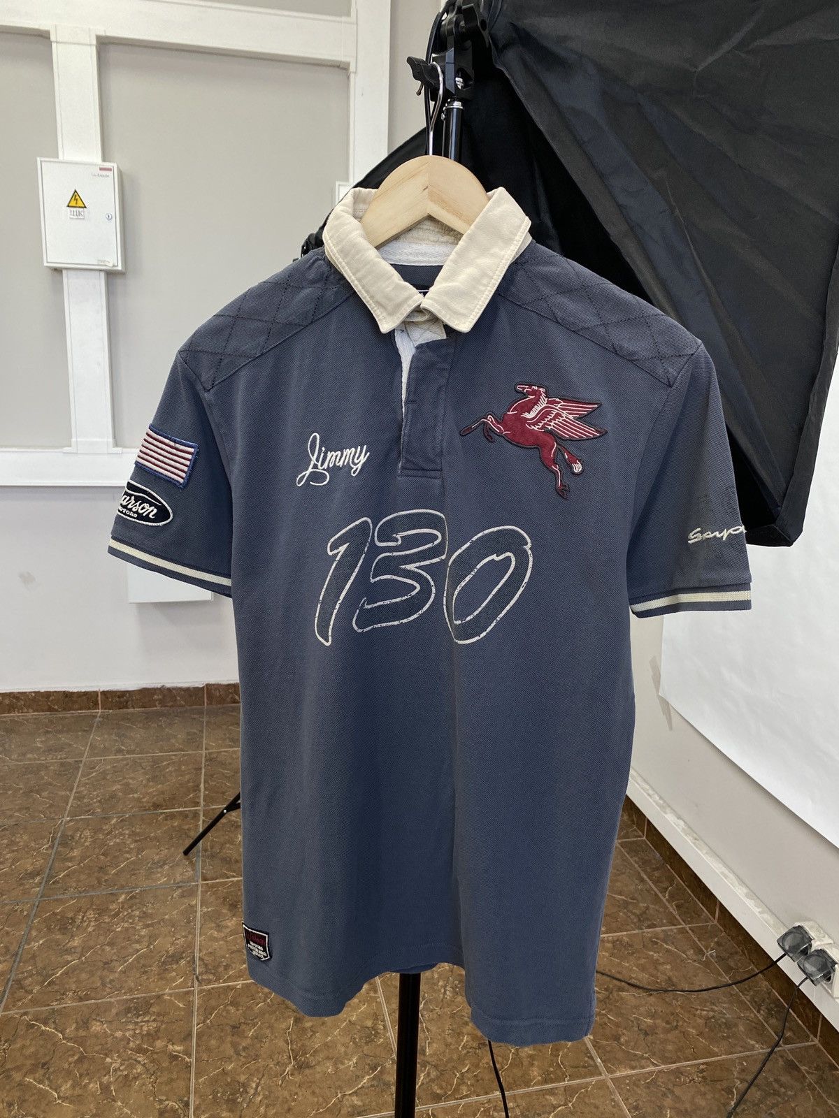 Harley Davidson 🇺🇸 Warson Motors Little Bastard Polo T-Shirt Rare Retro Size US M / EU 48-50 / 2 - 1 Thumbnail