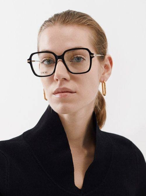 Dior Dior GEMDIORO S5I 1200 Eyeglasses Black 54mm Square Frame Size ONE SIZE - 3 Thumbnail