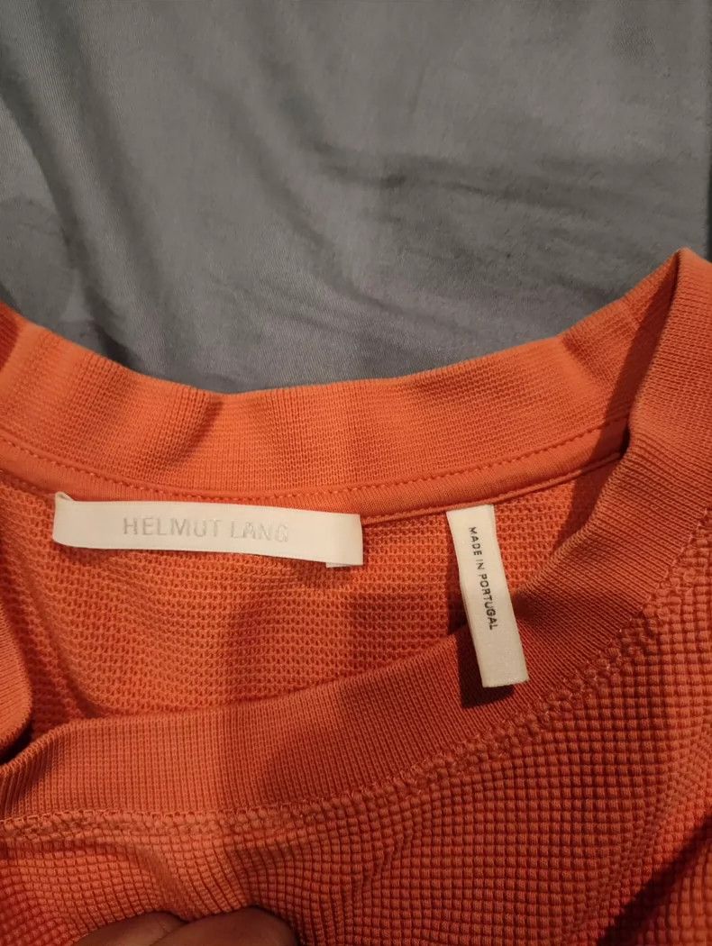 Helmut Lang HELMUT LANG Orange printed T-shirt Size US M / EU 48-50 / 2 - 2 Thumbnail