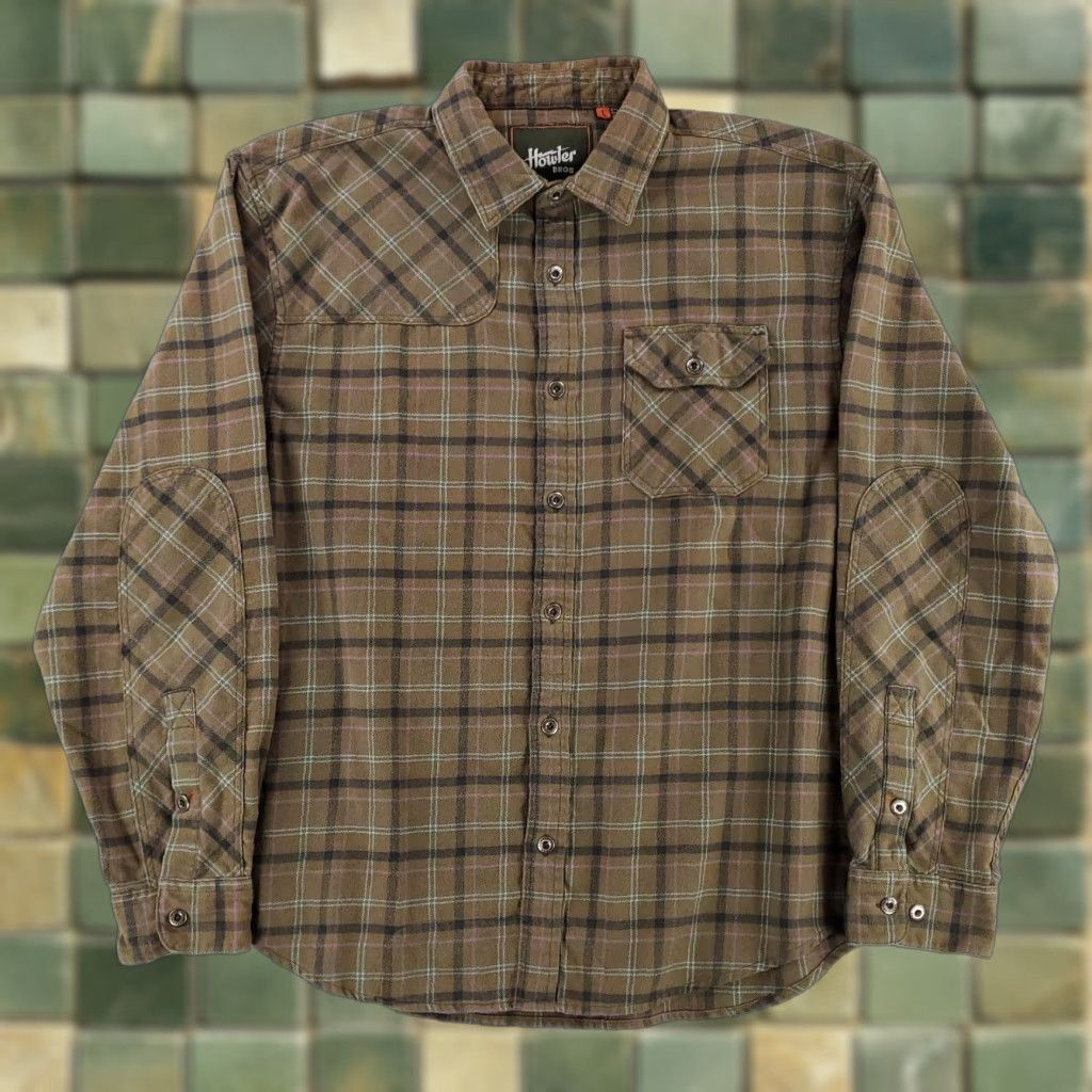 Howler Brothers Howler Brothers Flannel Button Up Shirt Plaid Green Long Sleeve Mens L Size US L / EU 52-54 / 3 - 1 Thumbnail