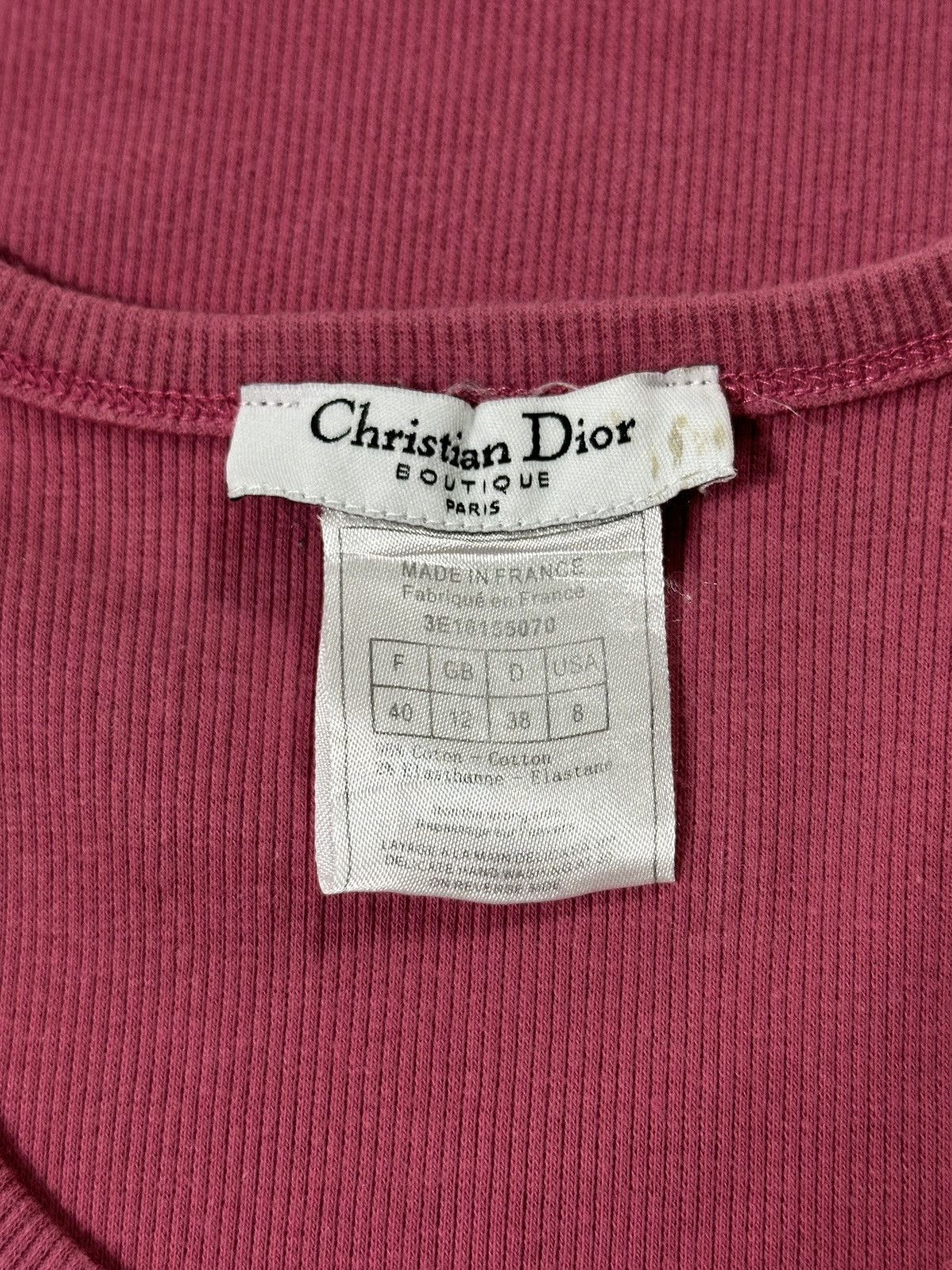 Dior CHRISTIAN DIOR F/W 2003 "J'ADORE DIOR" Swarovski Tank Top Size M / US 6-8 / IT 42-44 - 5 Thumbnail
