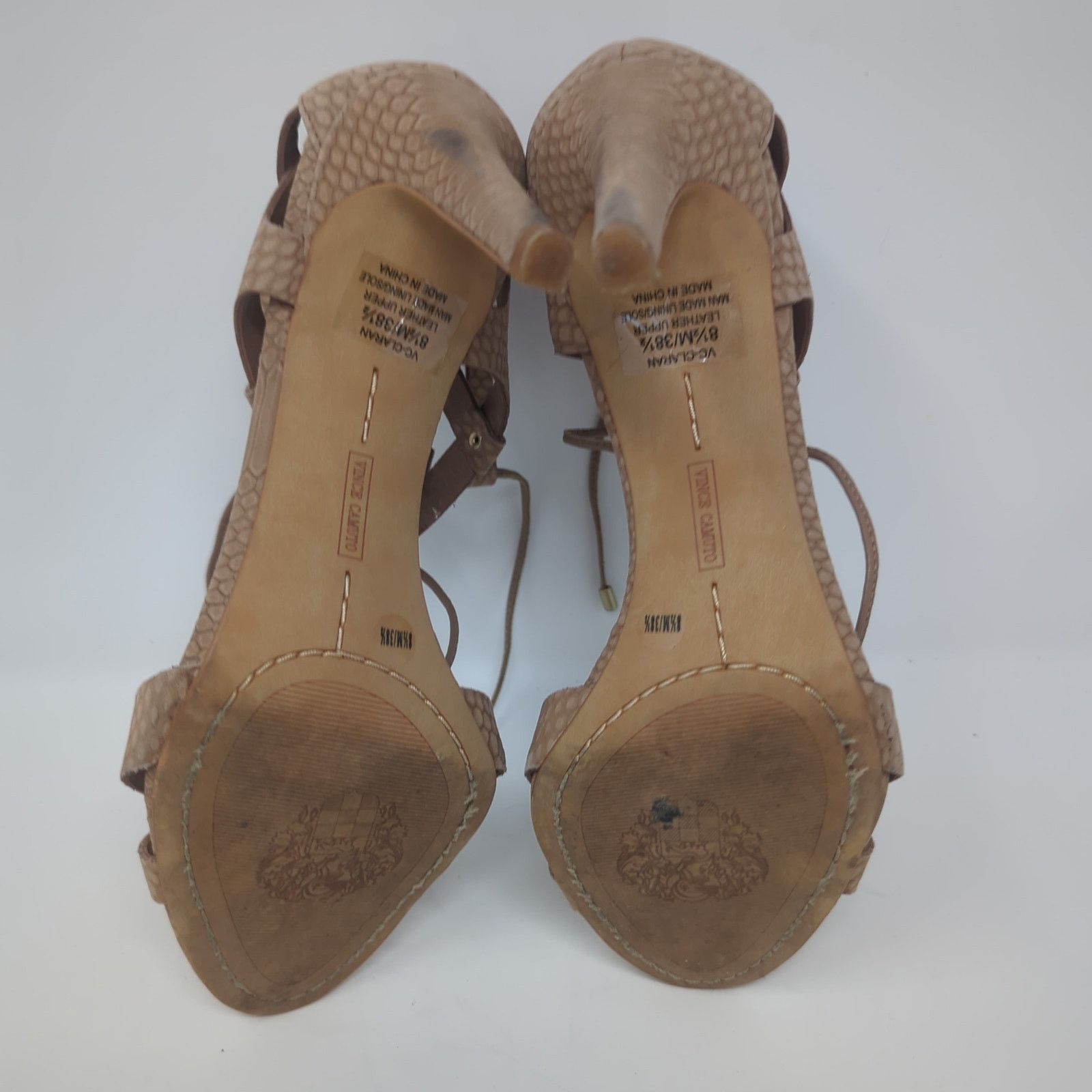 Vince Camuto Vince Camuto Suede Snake Print Leather Heels Womens Size 8.5 Size US 8.5 / IT 38.5 - 8 Thumbnail