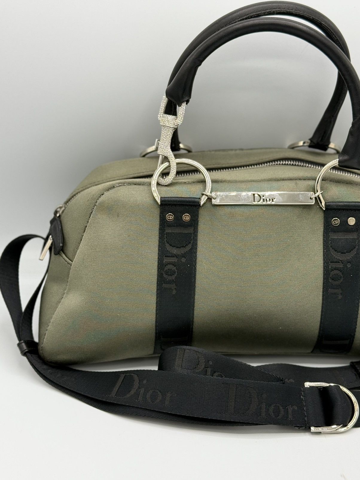 Dior CHRISTIAN DIOR Crystal Hardcore Bowler Bag Grey Black Size ONE SIZE - 4 Thumbnail