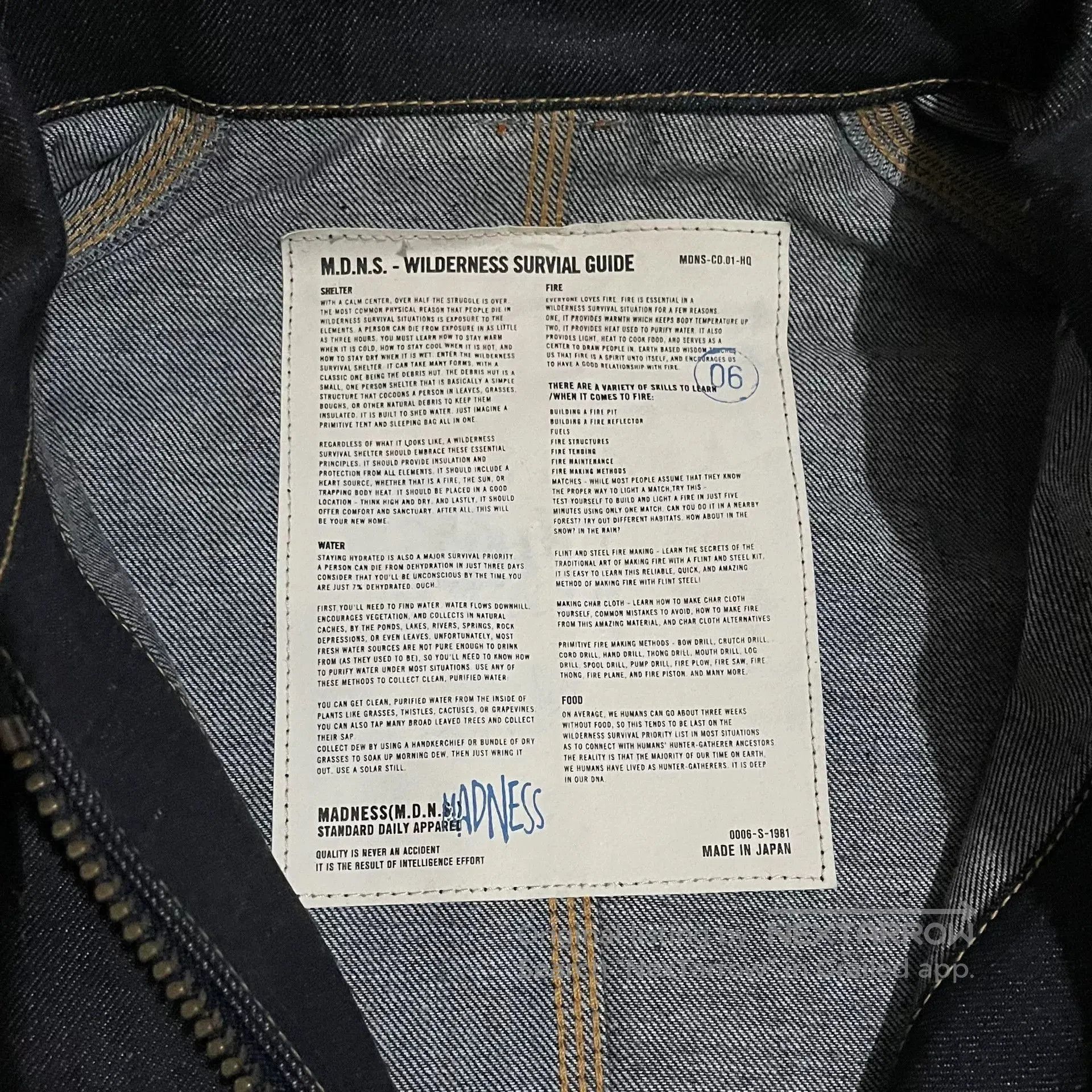 Madness MADNESS 20SS 20AW Selvedge Denim Jacket. Size US L / EU 52-54 / 3 - 4 Thumbnail