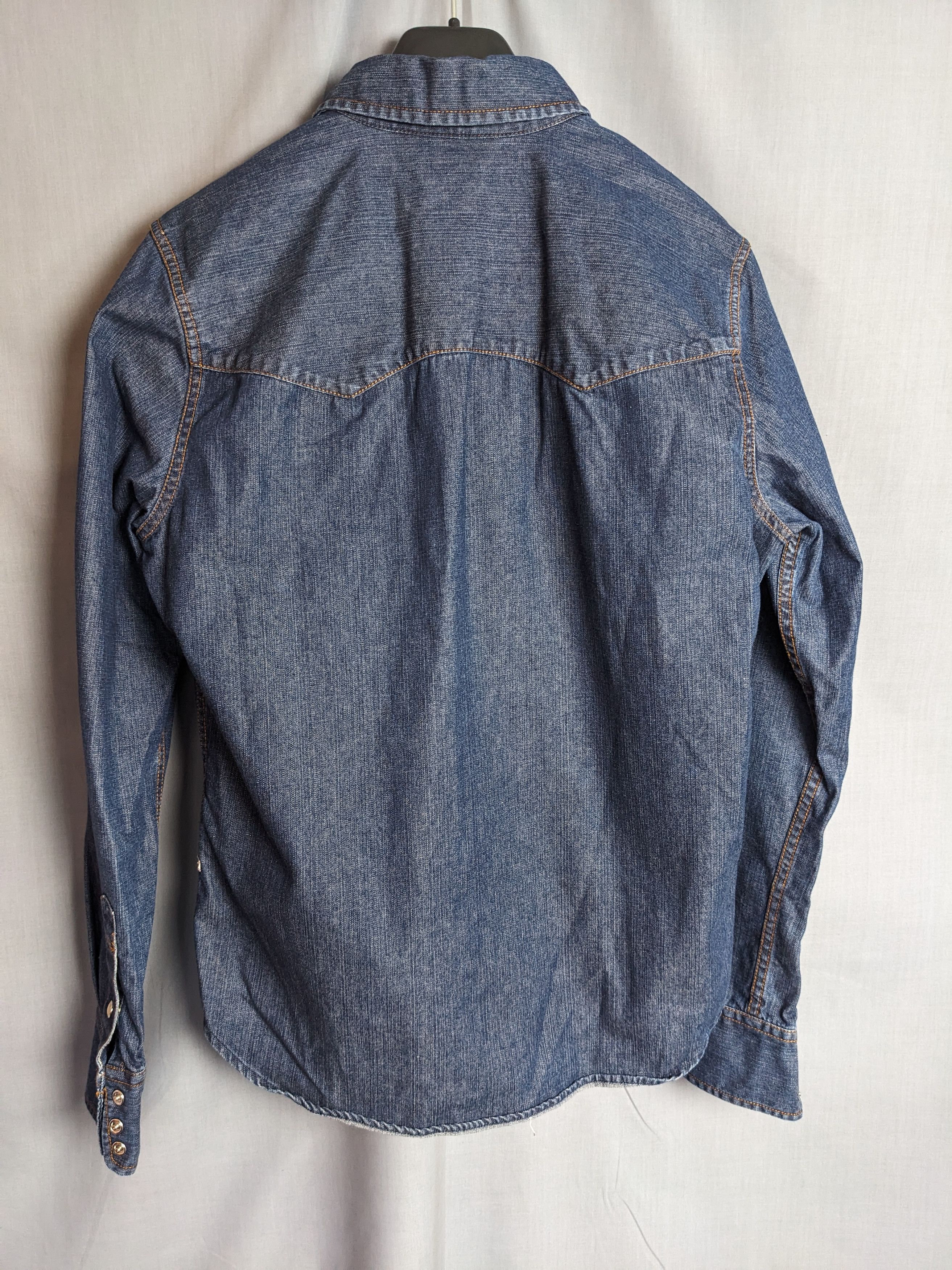 Edwin Bronson Shirt M Denim Blue Snap 100% Cotton Cowboy Western Size US M / EU 48-50 / 2 - 6 Thumbnail