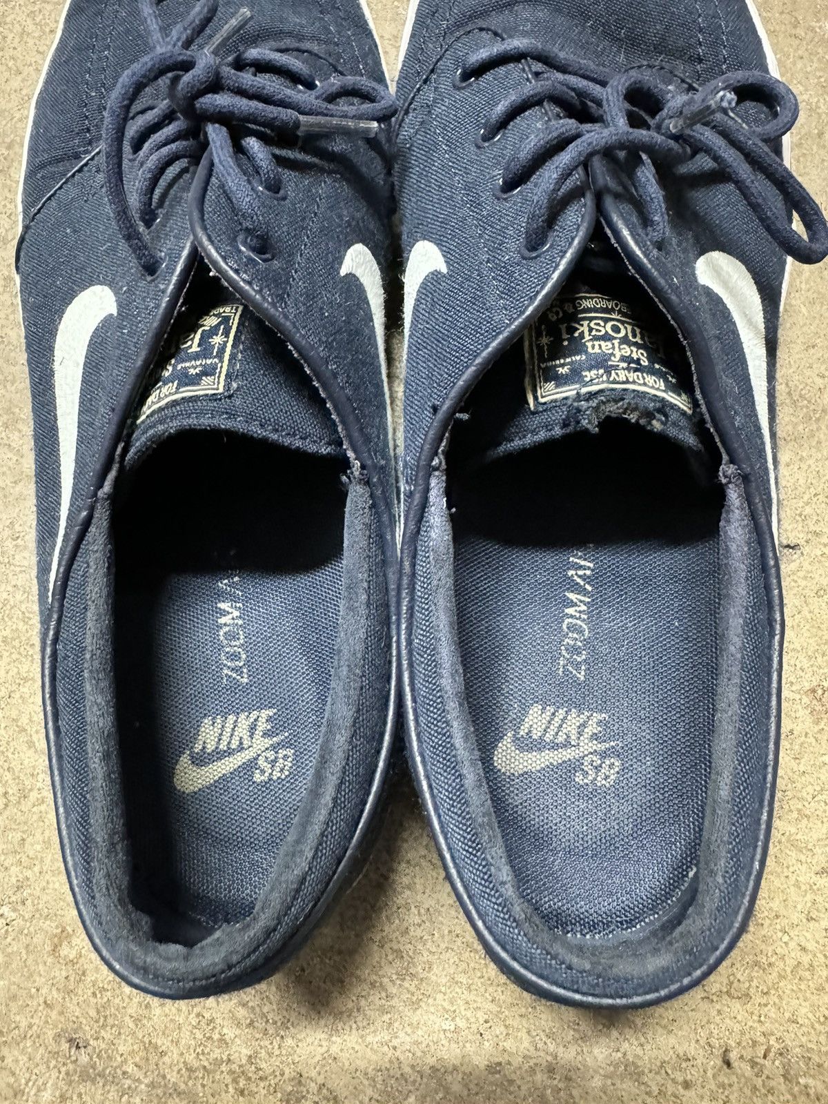 Nike × Nike SB Nike Zoom SB Stefan Janoski Canvas Navy Blue 2013 Size US 11 / EU 44 - 4 Thumbnail