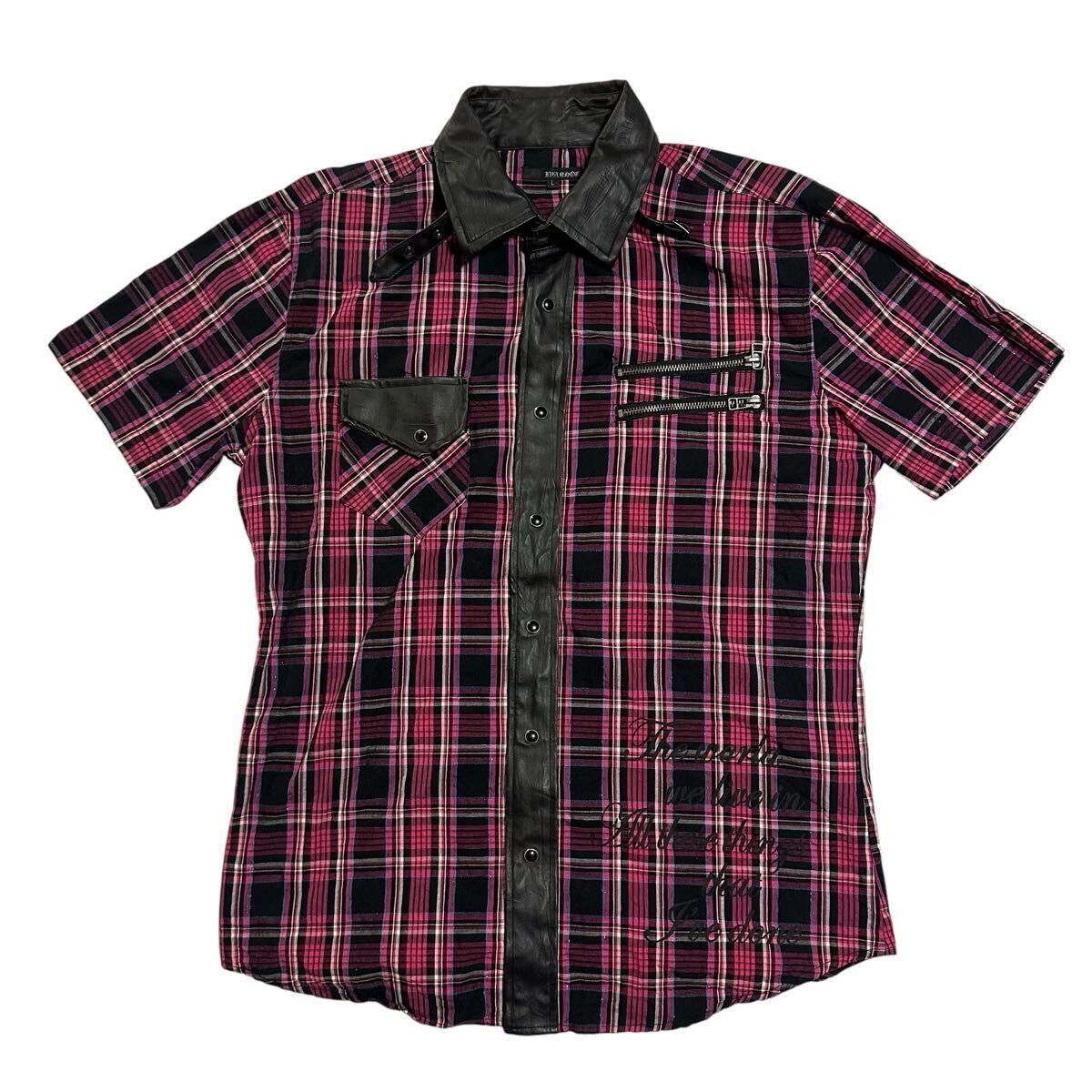 Japanese Brand Japanese Archive y2k plaid script shirt buttonup Size US L / EU 52-54 / 3 - 1 Thumbnail