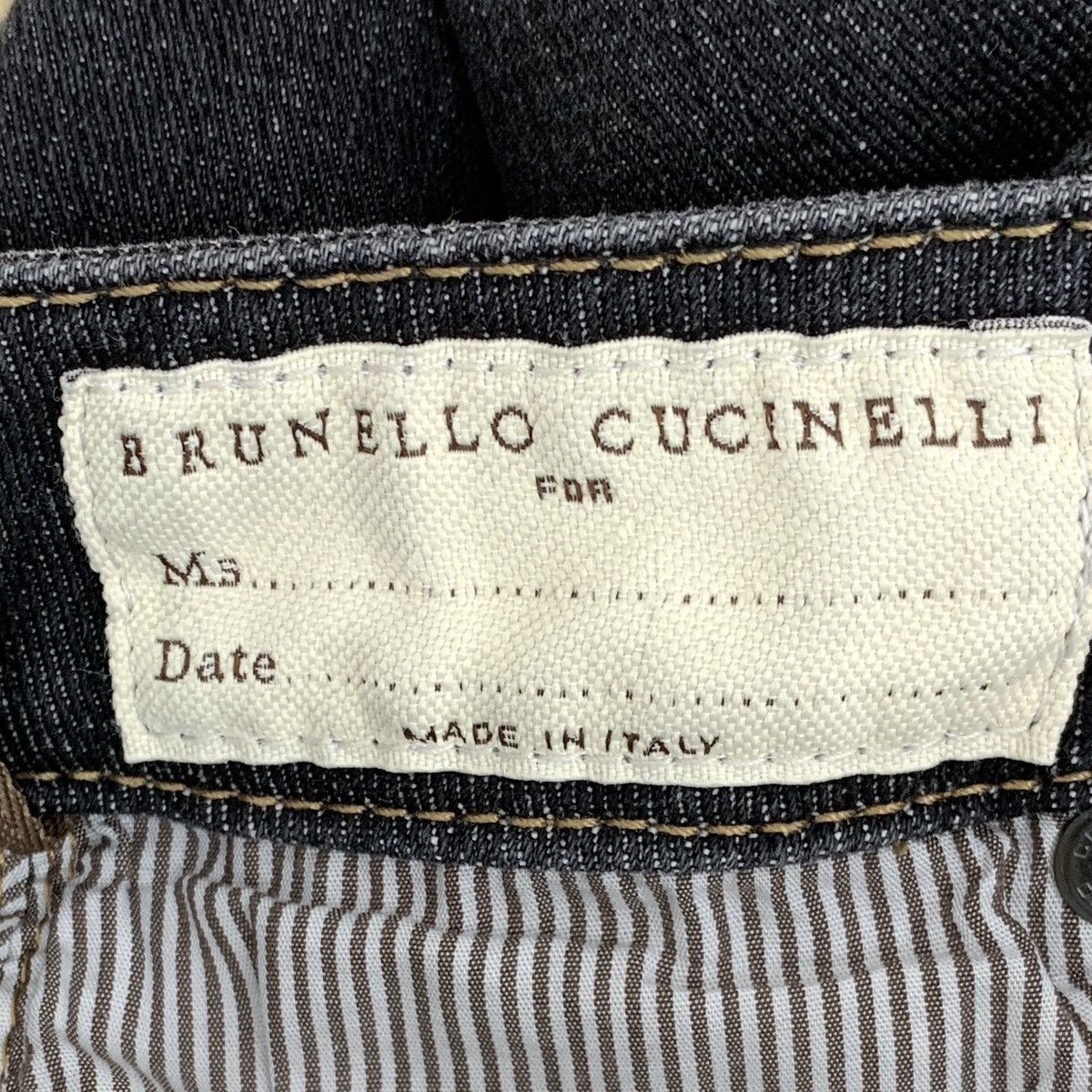 Brunello Cucinelli Brunello Cucinelli Black Cotton Denim Casual Pants K26WX Size 25" / US 0 / IT 36 - 6 Thumbnail