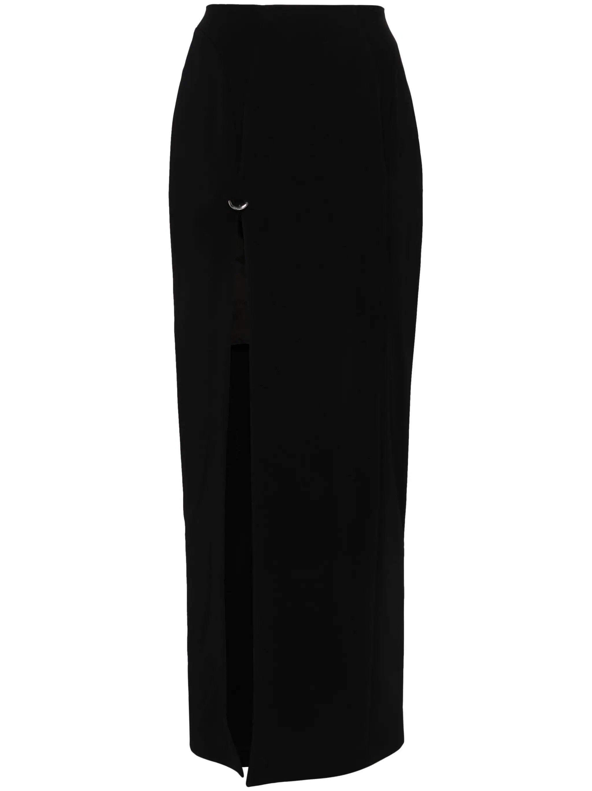 Mugler o1s22i1n1024 Piercing Long Skirt in Black Size 26" / US 2 / IT 38 - 1 Thumbnail