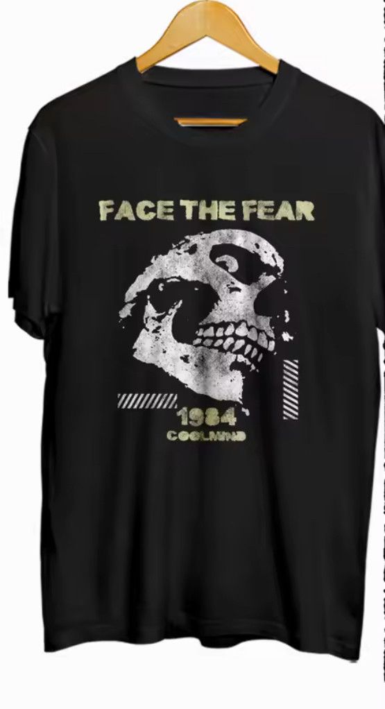 Other Streetwear Retro Face Fear Skull Print T-Shirt Punk Size US L / EU 52-54 / 3 - 2 Thumbnail