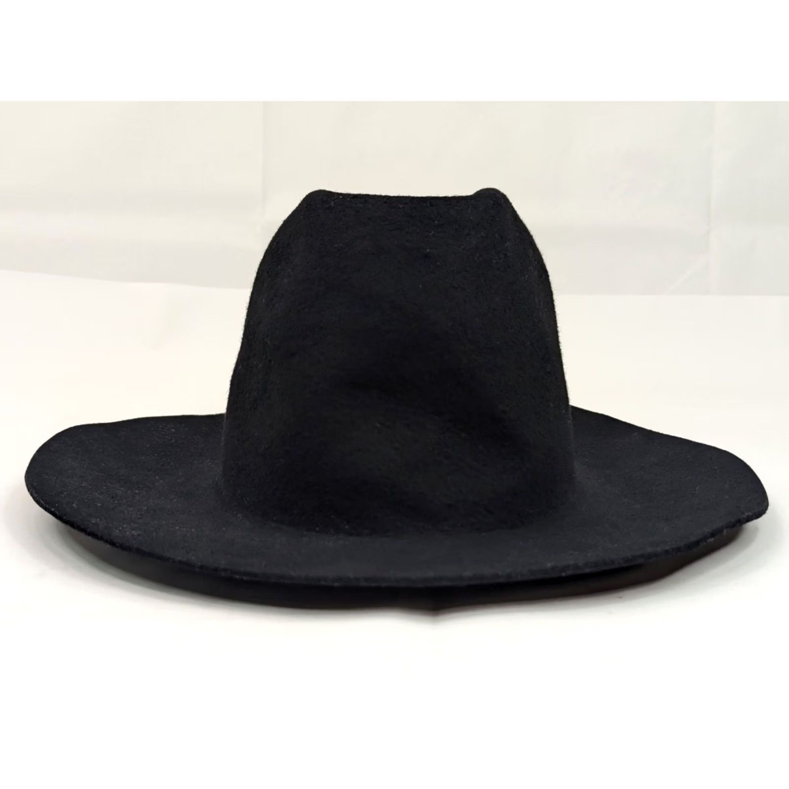 FELT VINTAGE Longhorn Kit Carson Felt Fedora Western Hat 23.5" Circ 7 3/8 Black Fedora Mens Hat Size ONE SIZE - 7 Thumbnail