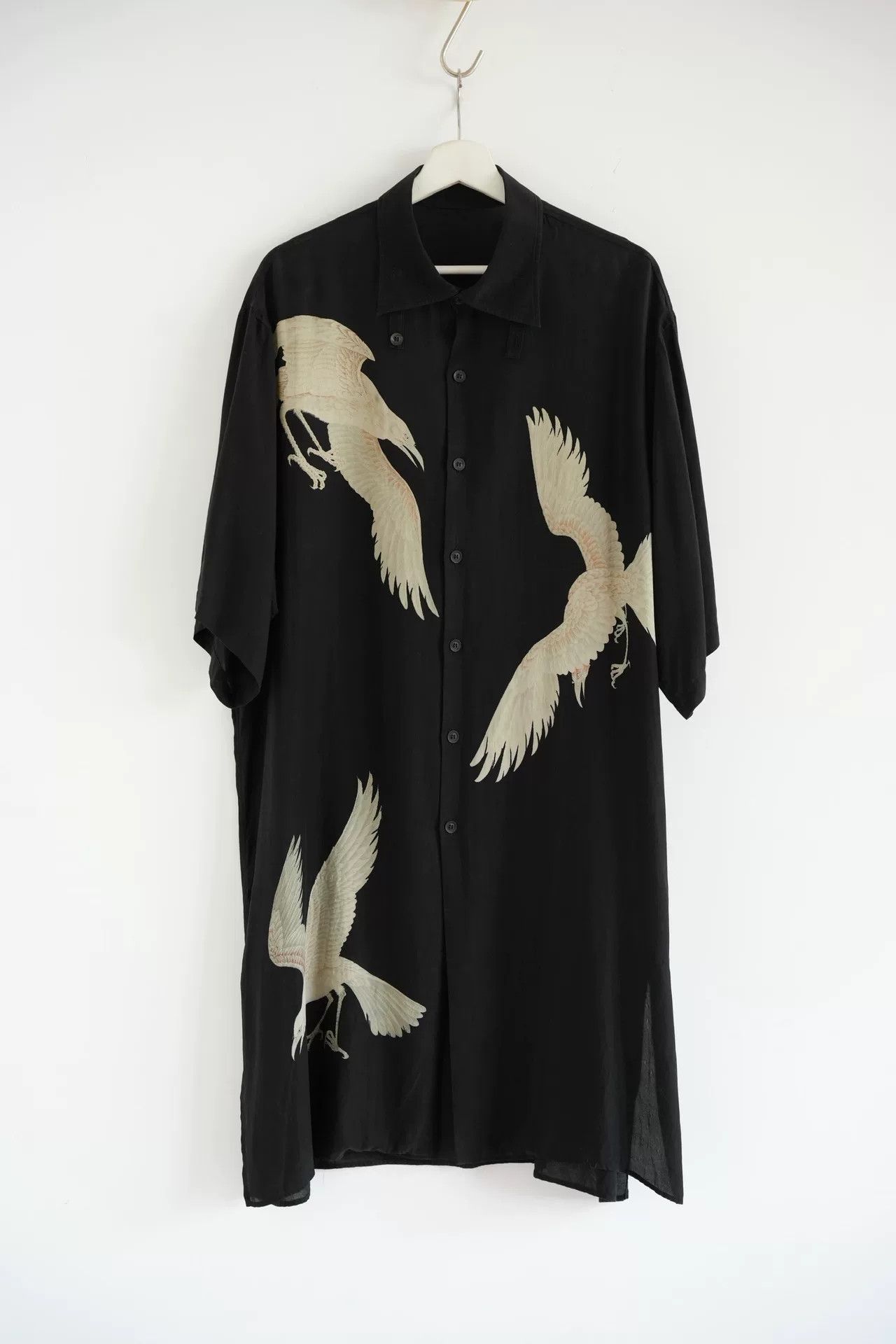 Yohji Yamamoto Yohji Yamamoto Silk Short Sleeve Shirt Size US M / EU 48-50 / 2 - 1 Thumbnail