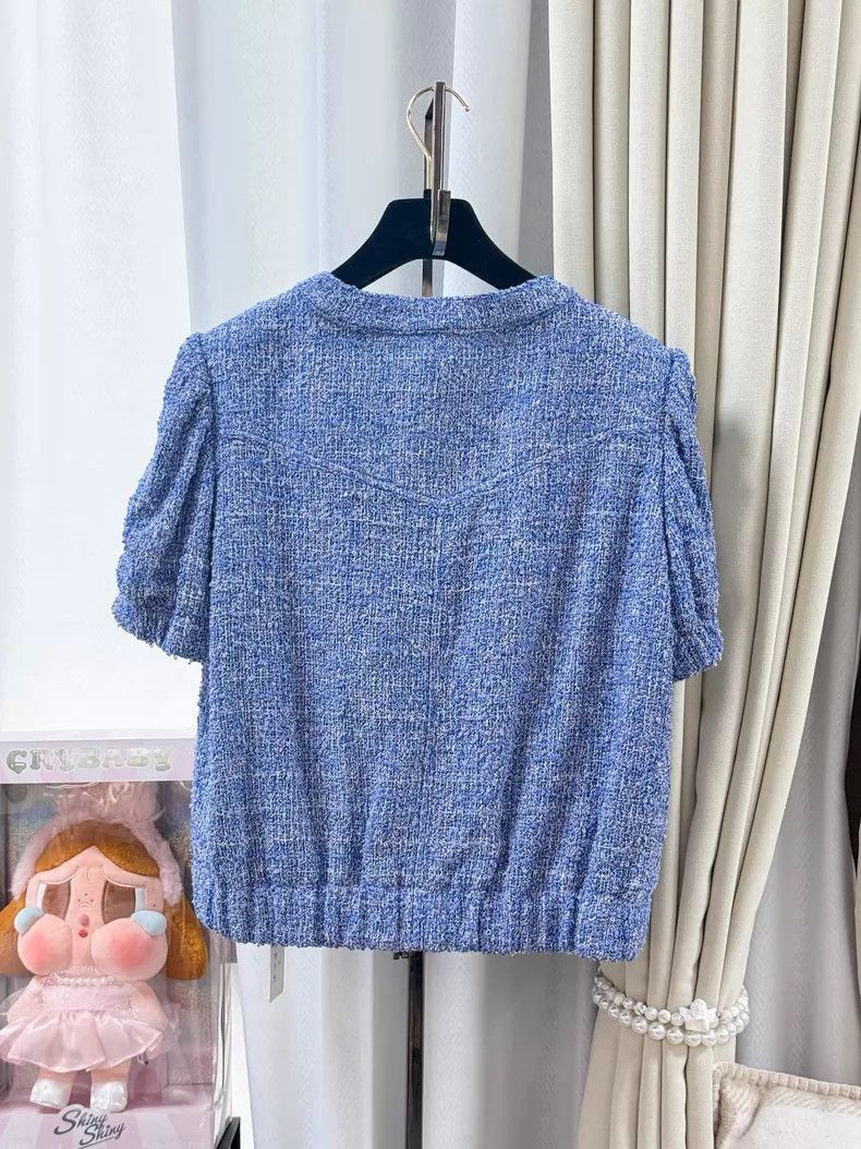 Chanel Chanel Mixed-color double C diamond buckle short-sleeved j Size S / US 4 / IT 40 - 3 Thumbnail